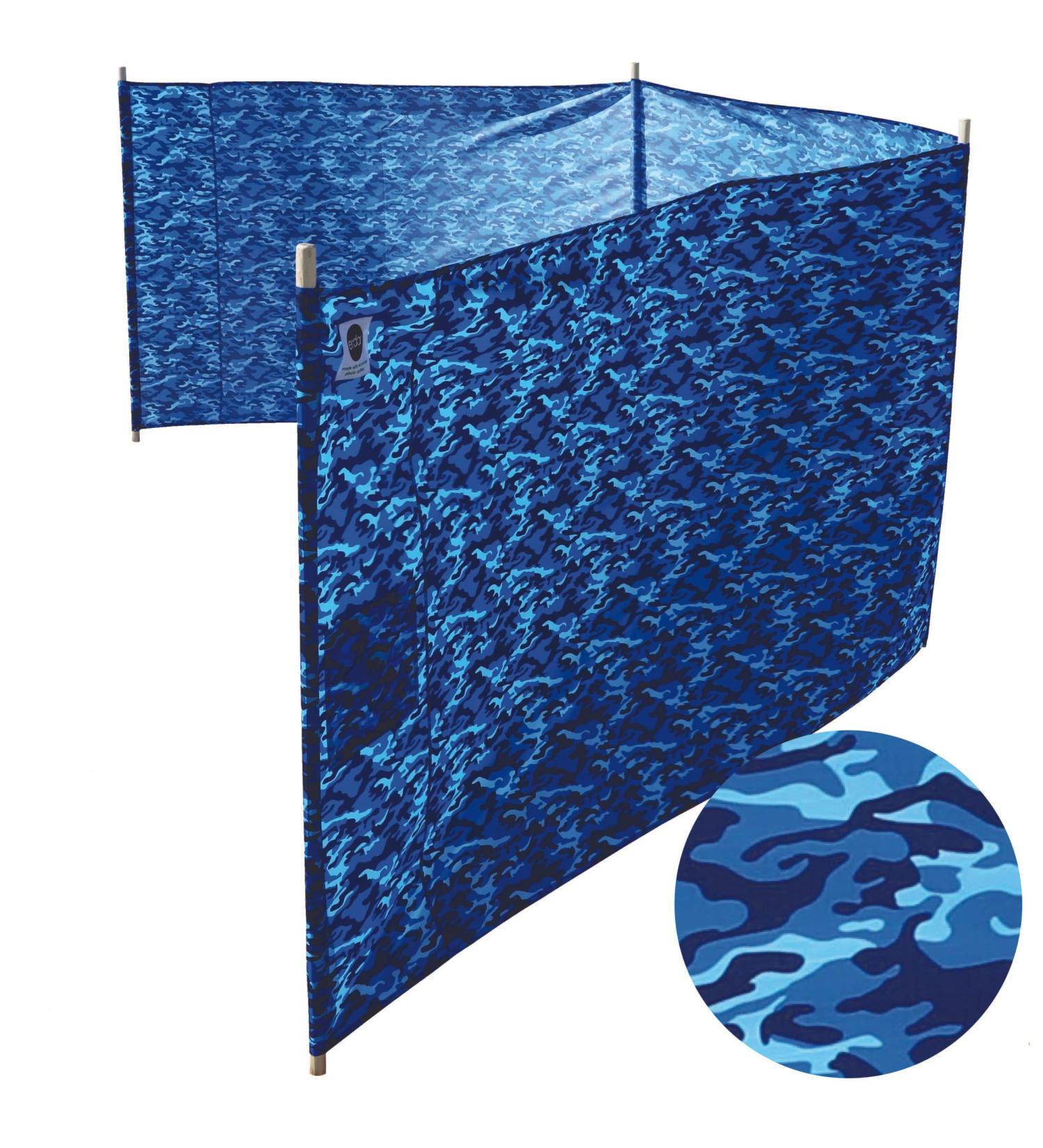 erda Ocean Camo Elite Beach Recycled Polyester Rip-Stop Extra Tall 42" Lightweight Windscreen  Privacy Screen  Wind Blocker  Free Matching Shoulder Bag (New Mahogany Wood Poles) - Buy Online on GoSupps.com