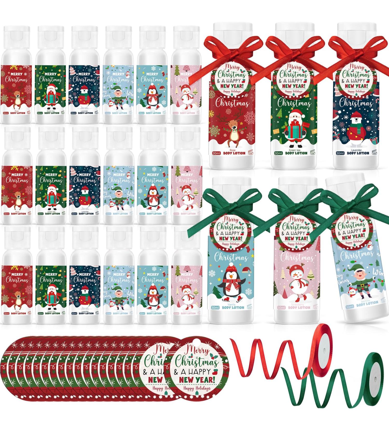 Dimsile 24 Set Christmas Hand Cream Gift Moisturizing Hand Lotion for Women Travel Size Lotion for Christmas Party Favors with Card for Xmas Mother Teacher Stocking Stuffer - Buy Online on GoSupps.com