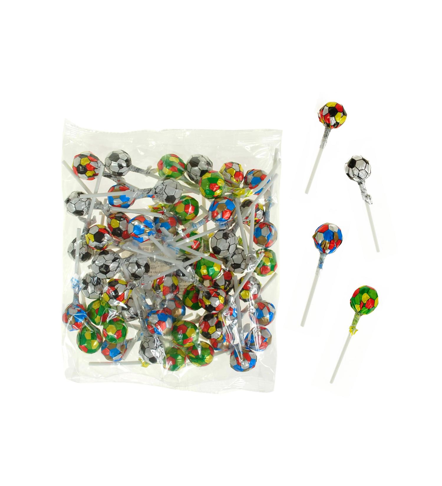 Buy Fruit Football Lollipop Balls - 50 Individually Wrapped Lollies Bulk Pack - 8g Each | International Shipping Available - Buy Online on GoSupps.com