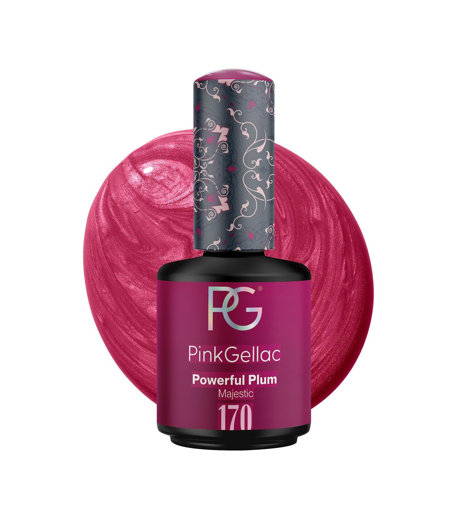 Pink Gellac UV Gel Nail Polish 170 Powerful Plum - Long-Lasting Violet Shellac - Salon Quality 15ml Made in Holland - Buy Online on GoSupps.com