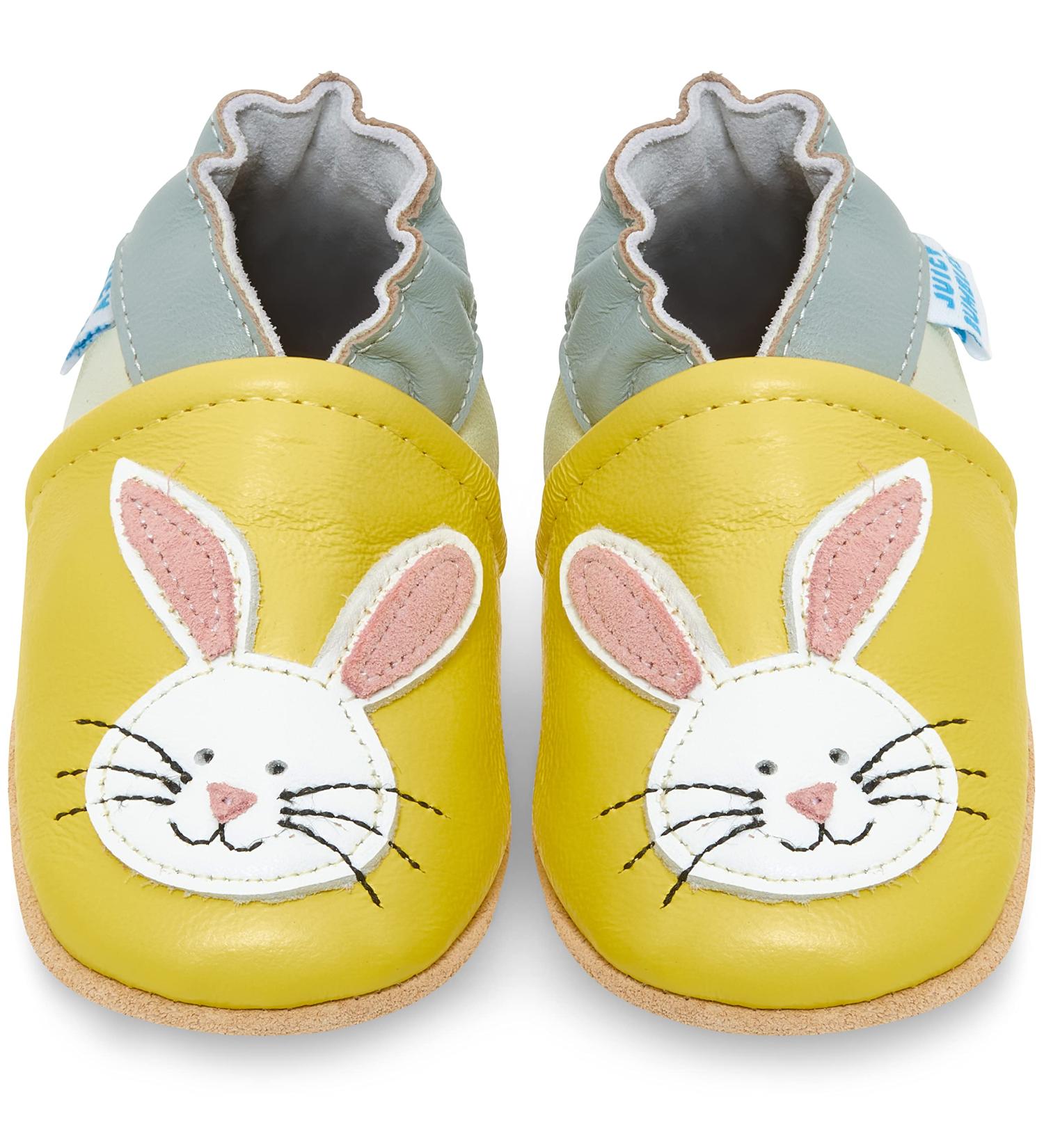 Soft Sole Leather Toddler Shoes for Baby Girl and Boy | Baby Walking Shoes 2-3 Years | Bunny Design - Buy Online on GoSupps.com
