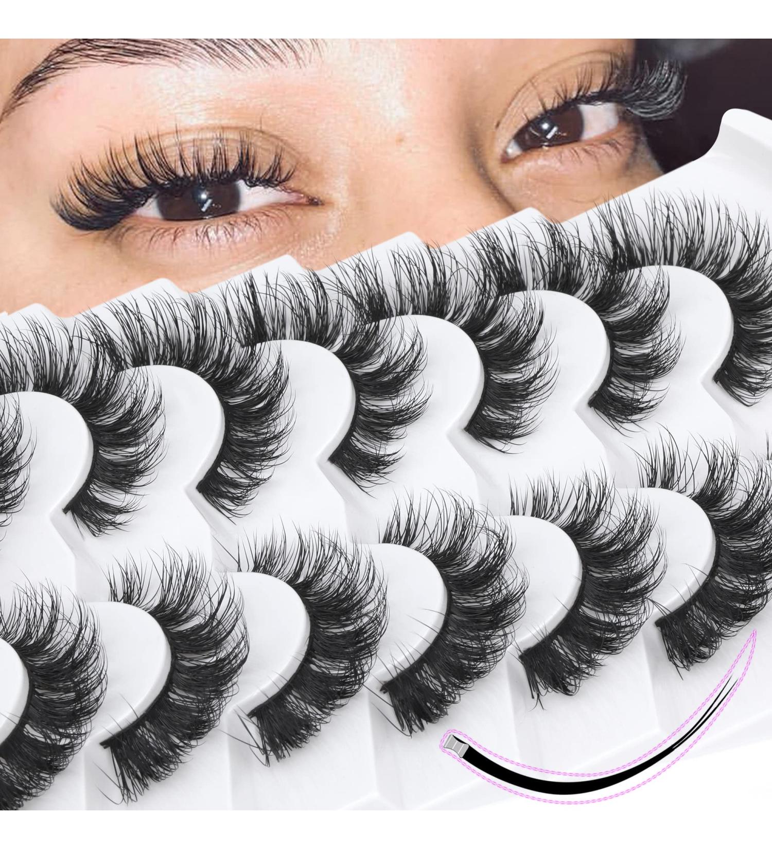 Geeneiya 3D Mink Wispy False Eyelashes - Natural Cat Eye Lashes with CC Curl Effect - Buy Online on GoSupps.com