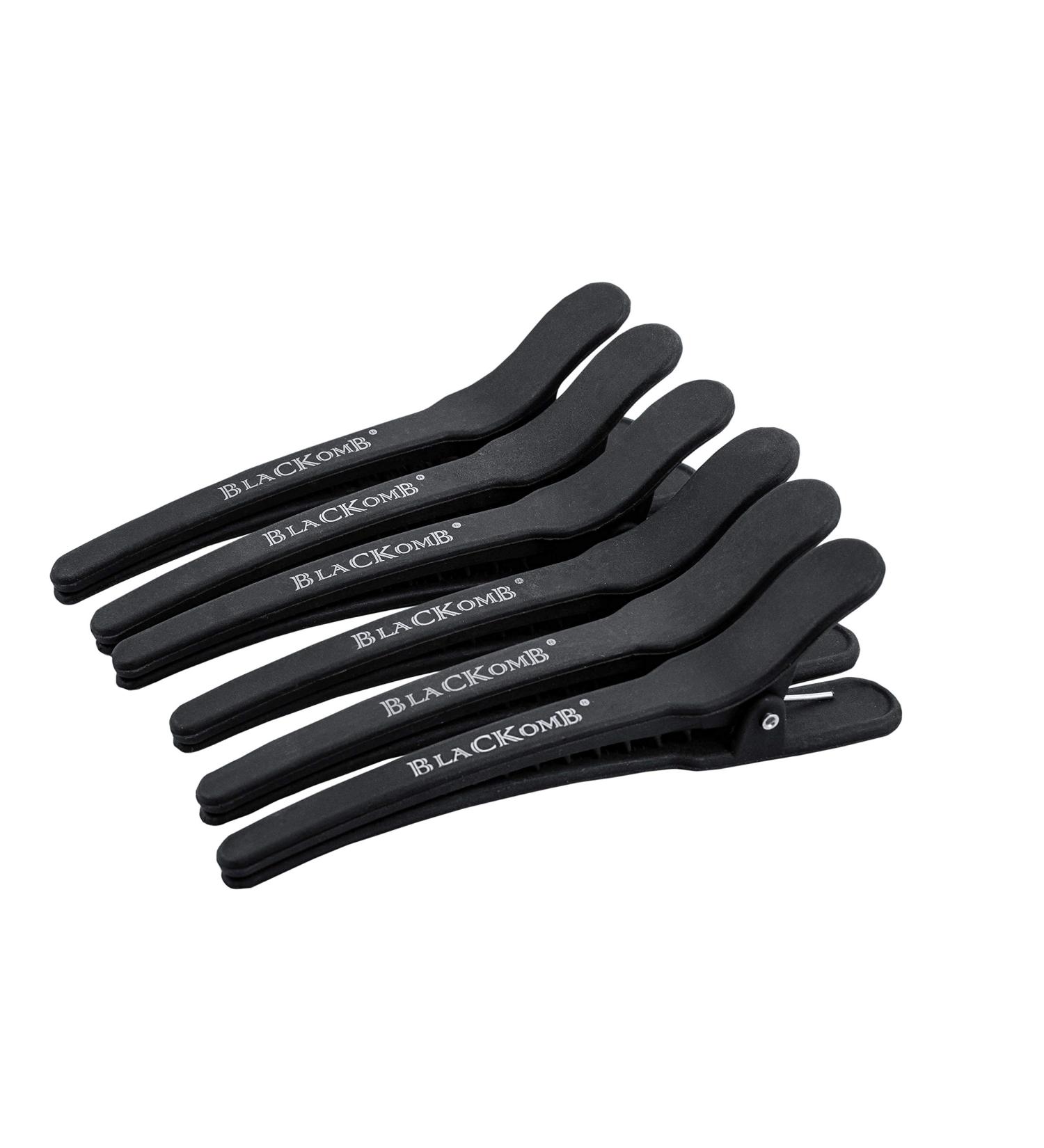 Black Carbon Hair Clips - 6 Piece Set for Hairdressers | 12 cm Professional Hair Styling Tool - Buy Online on GoSupps.com