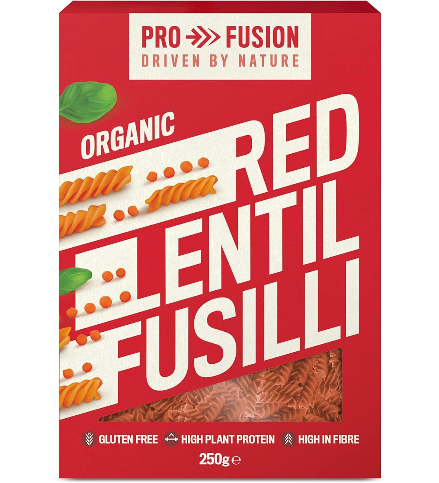 Profusion Organic Red Lentil Fusilli Grain-Free High Protein & Vegan-Friendly - 8.8 Oz - Buy Online on GoSupps.com