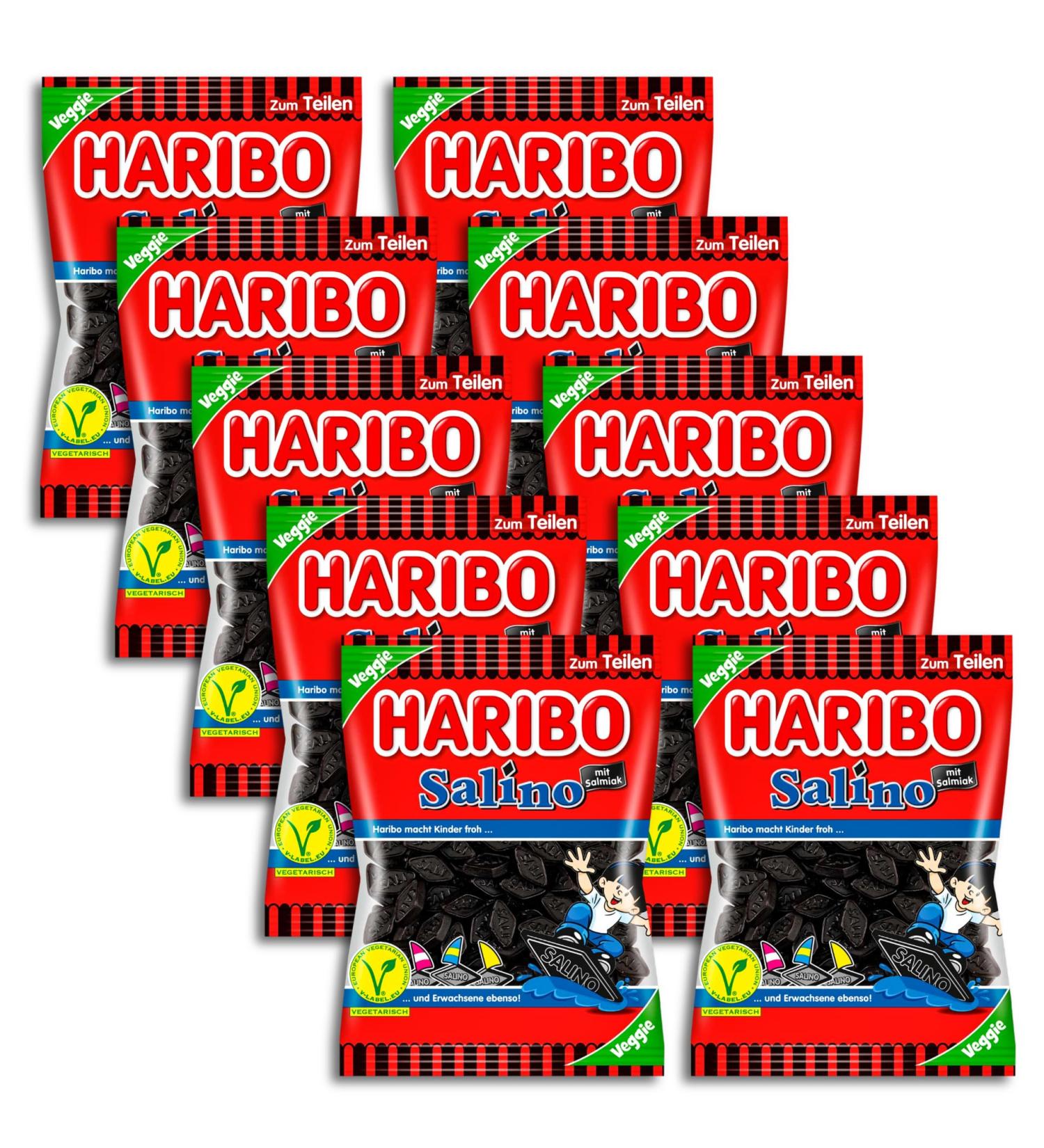 topDeal Salino Veggie Spiced Salmiac Liquorice Diamond 175 g Sachets (Pack of 10)