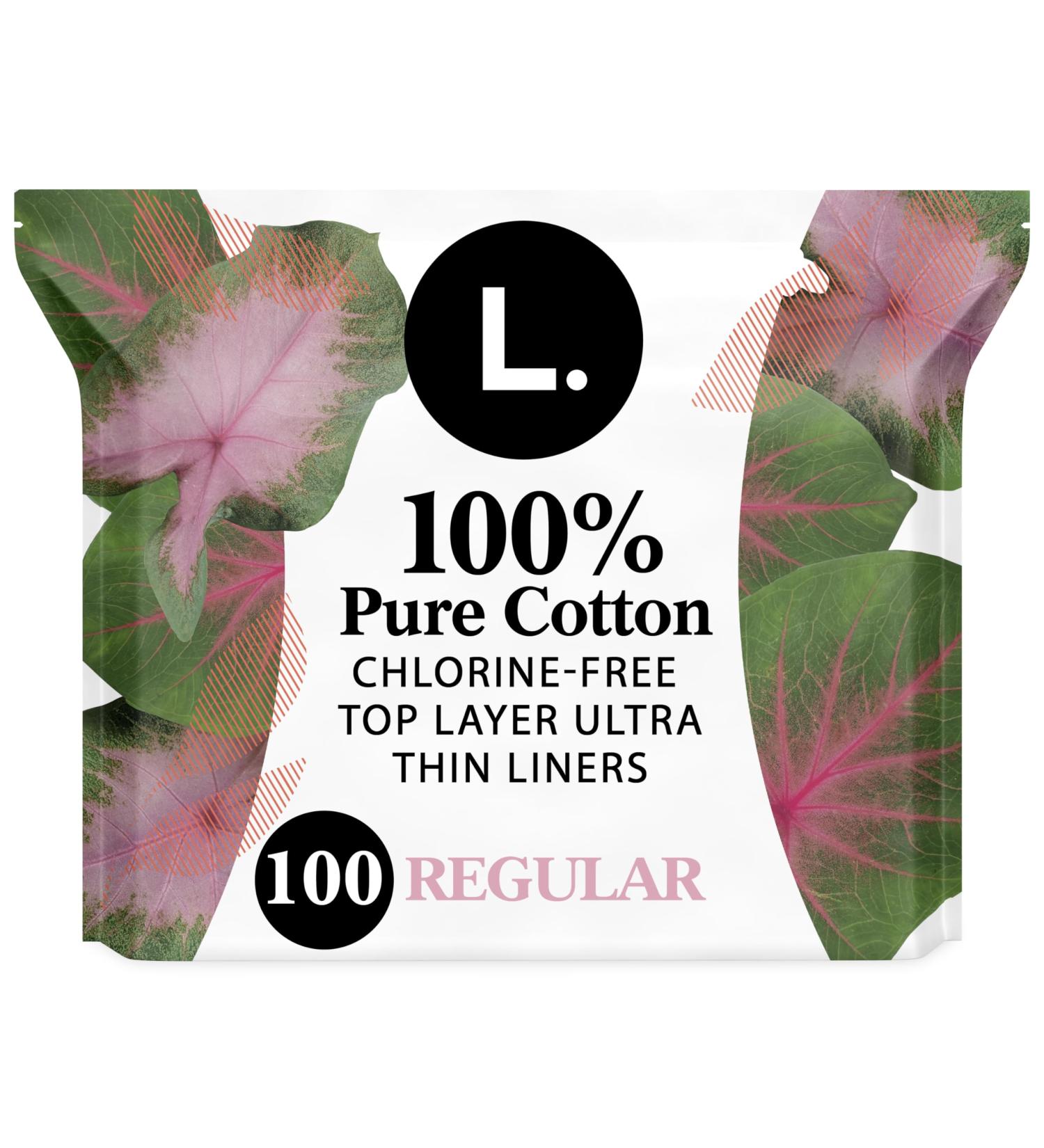 This is L. Organic Cotton Ultra Thin Liners for Women Regular Absorbency 100 Count Liners 100ct - Buy Online on GoSupps.com