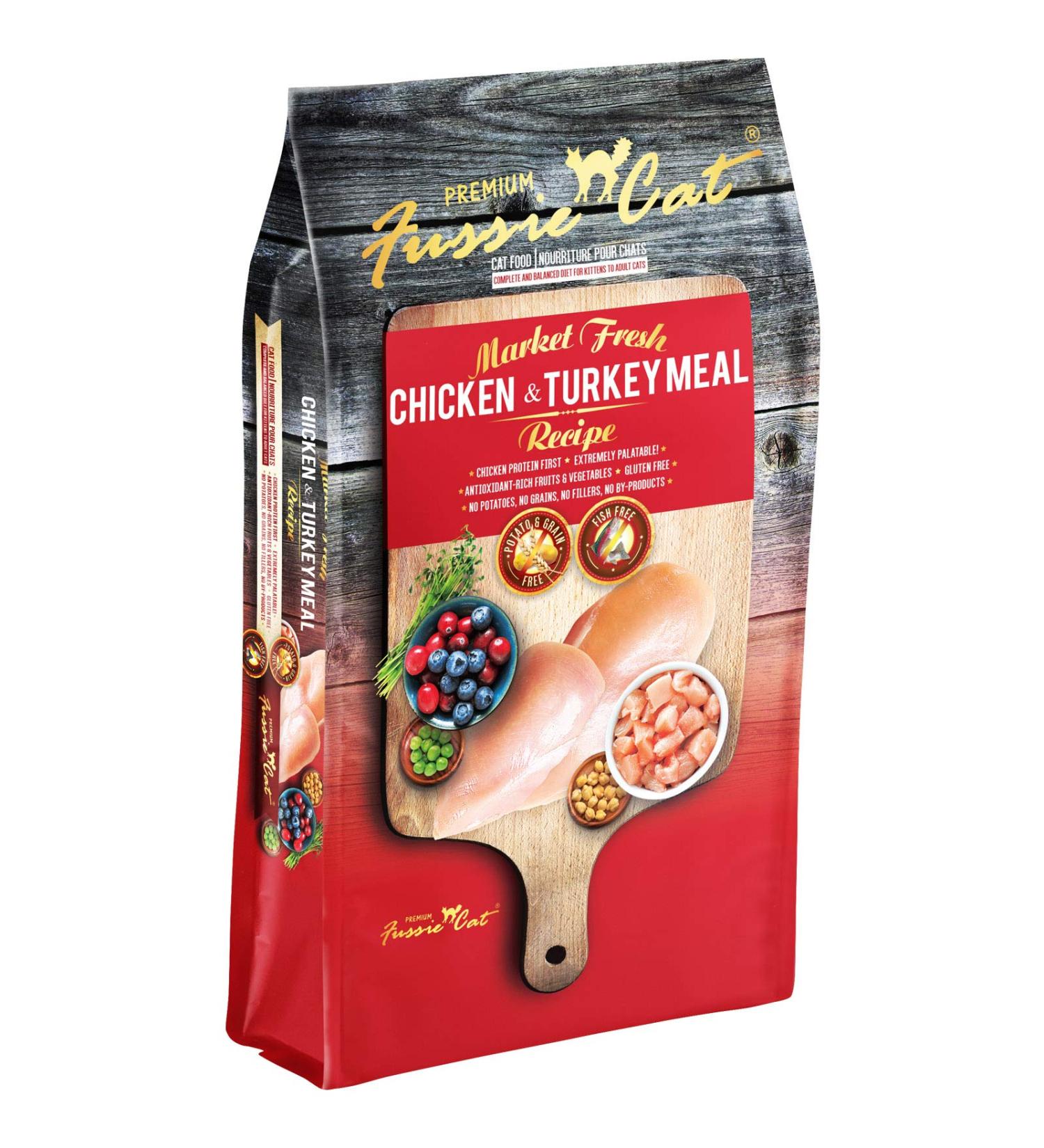 Fussie Cat Market Fresh Grain-Free Chicken & Turkey Dry Cat Food - 4lb Pack - Buy Online on GoSupps.com