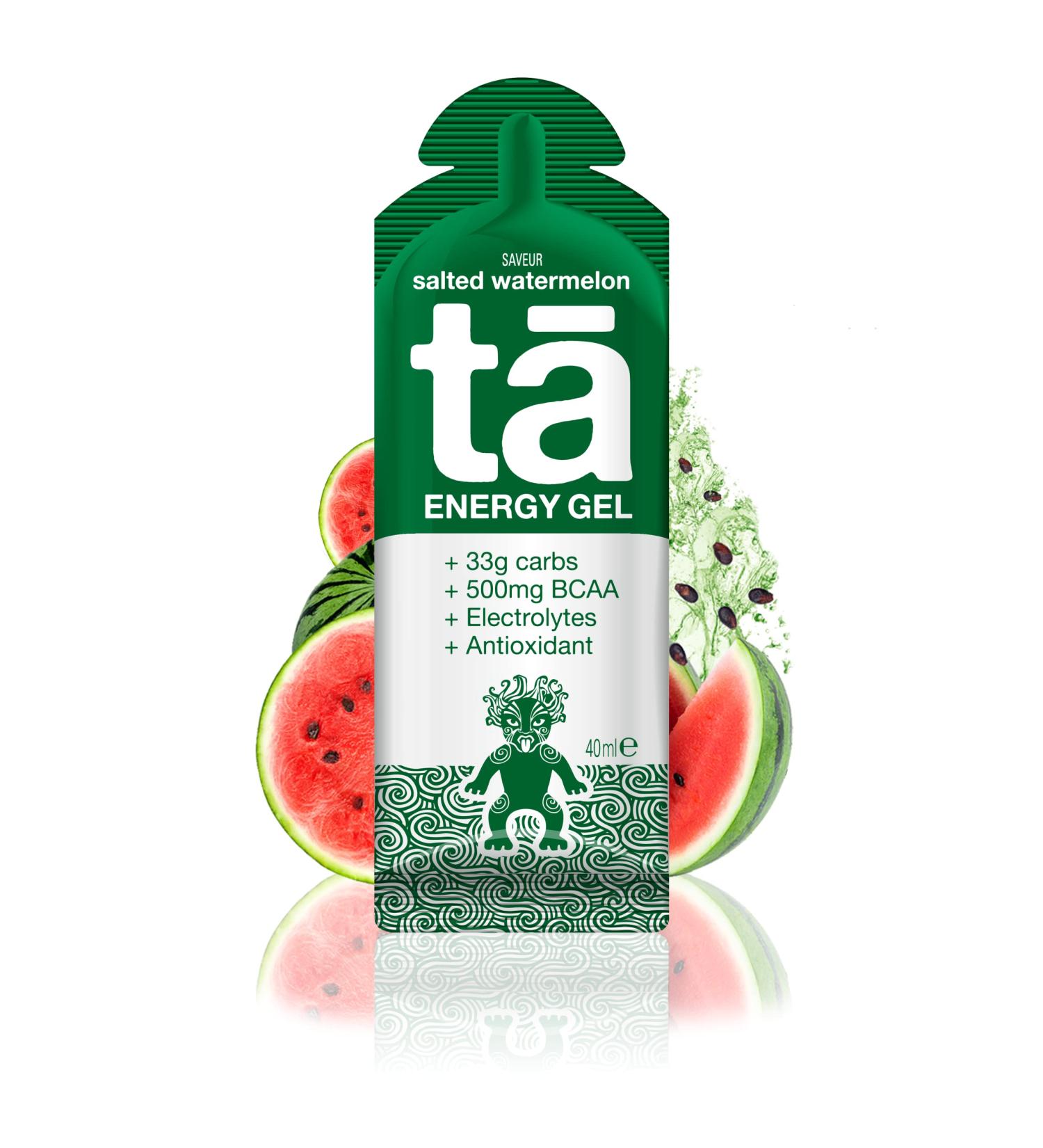 TA ENERGY - Energy Gel - Salted Watermelon x24 - Energy - Sodium - BCAA - Antioxidants - Ideal during sports activities 133Kcal - Buy Online on GoSupps.com