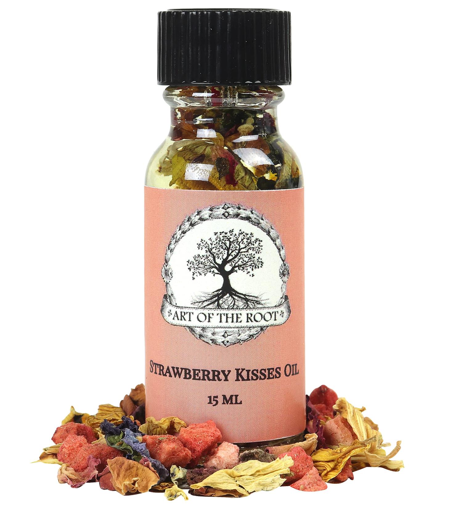 Strawberry Kisses Oil: Enhance Love, Romance, Purity & Confidence | Wiccan Pagan Magick Rituals - Buy Online on GoSupps.com