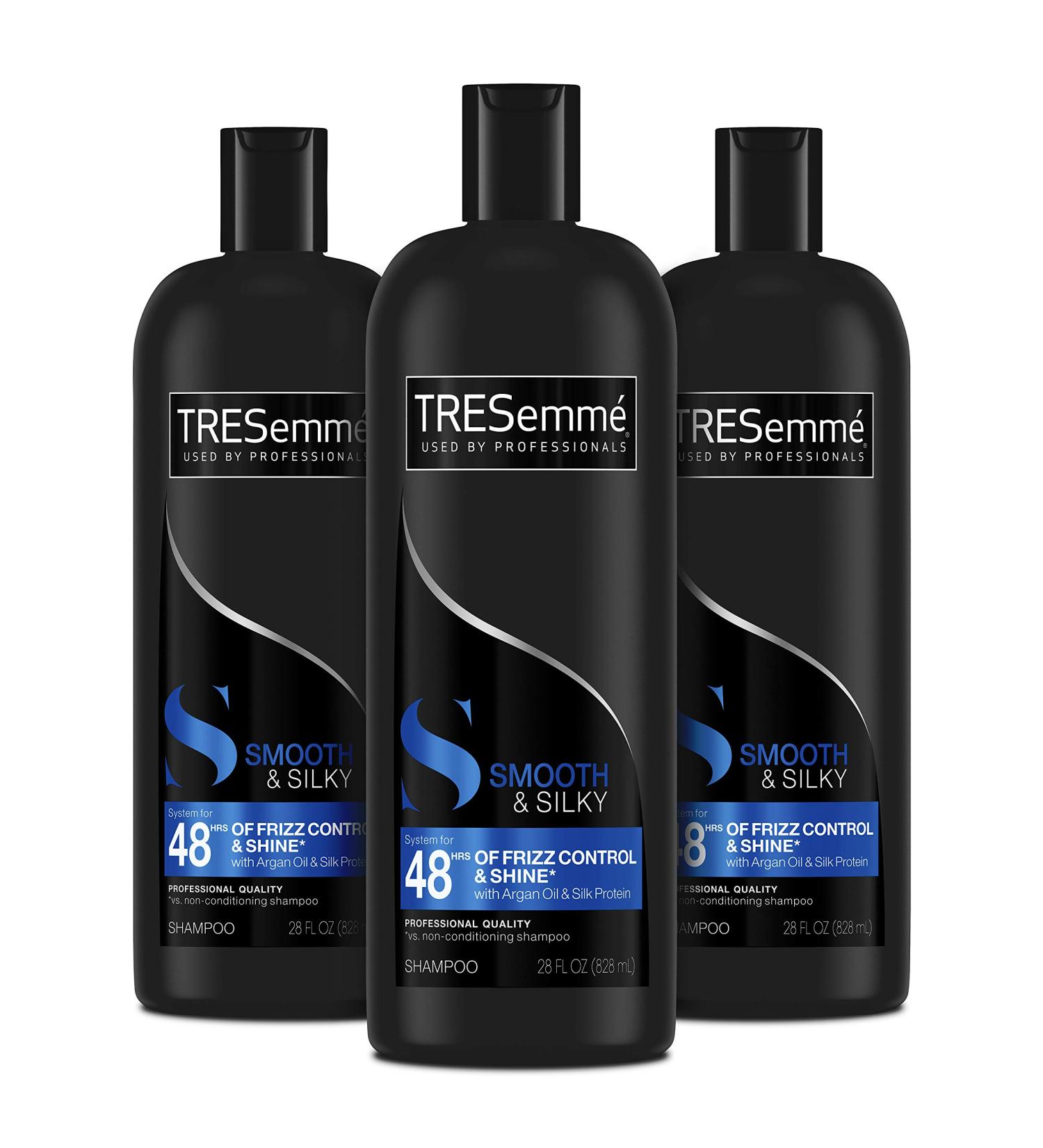 TRESemm Tres-Smooth and Silky Shampoo with Moroccan Argan Oil - 28 fl oz (Pack of 3) - Buy Online on GoSupps.com