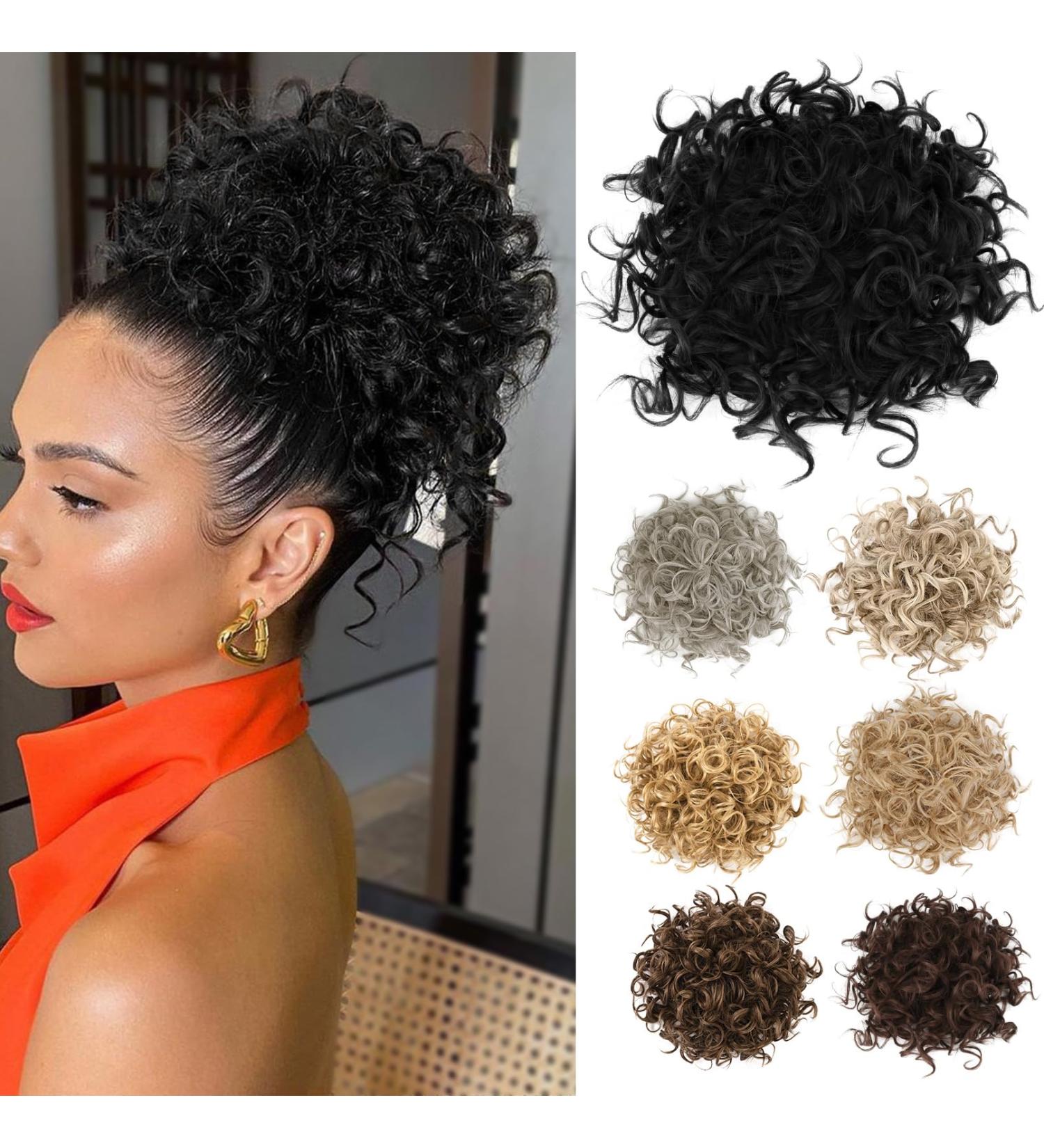 REECHO Black Wavy Messy Bun Hair Piece Extension for Women - Buy Online on GoSupps.com