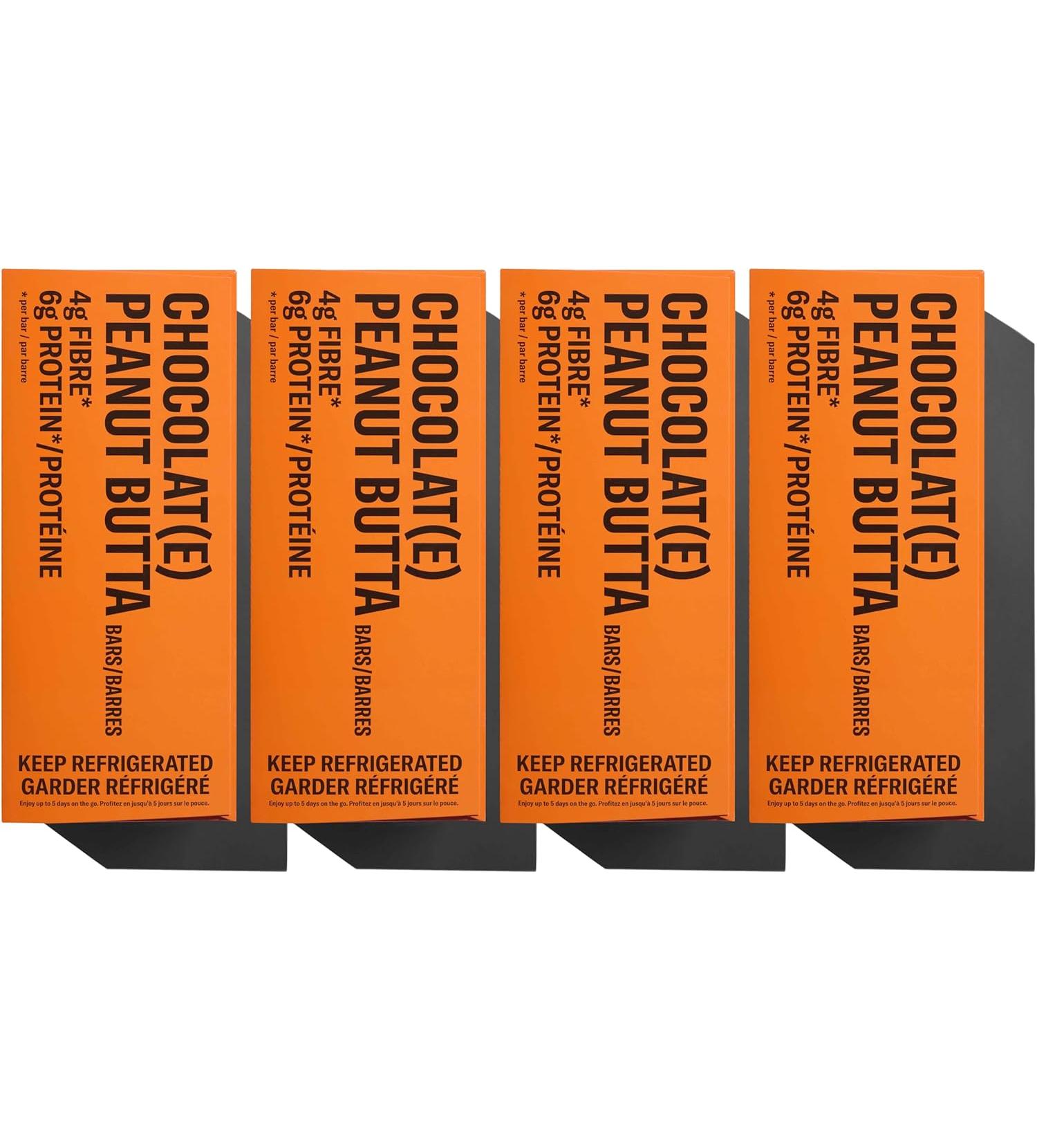 Mid-Day Squares Peanut Butta Bars 33g each 4 Packs (48 Squares) | Made with Real Chocolate 6g Plant Protein 4g Fiber Gluten Free Certified Vegan Peanut Butta 12 Count (Pack of 4) - Buy Online on GoSupps.com