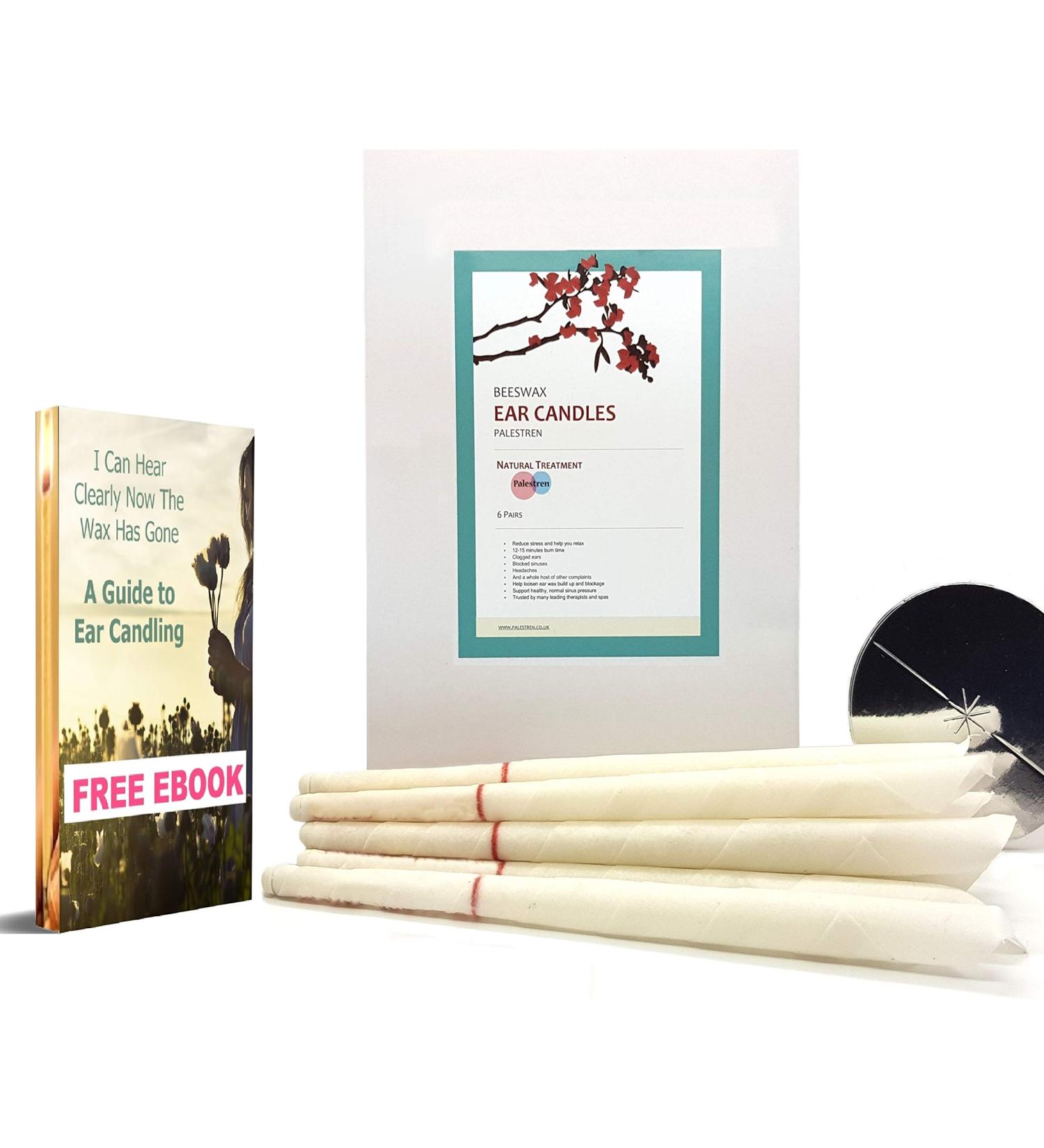 Hopi Ear Candles Natural Ear Candles 12 Pack (6 pairs) Beeswax Ear Candling Cones Organic ear wax removal blocked ears therapeutic tinnitus relief sinus release migraine relief holistic treatment - Buy Online on GoSupps.com