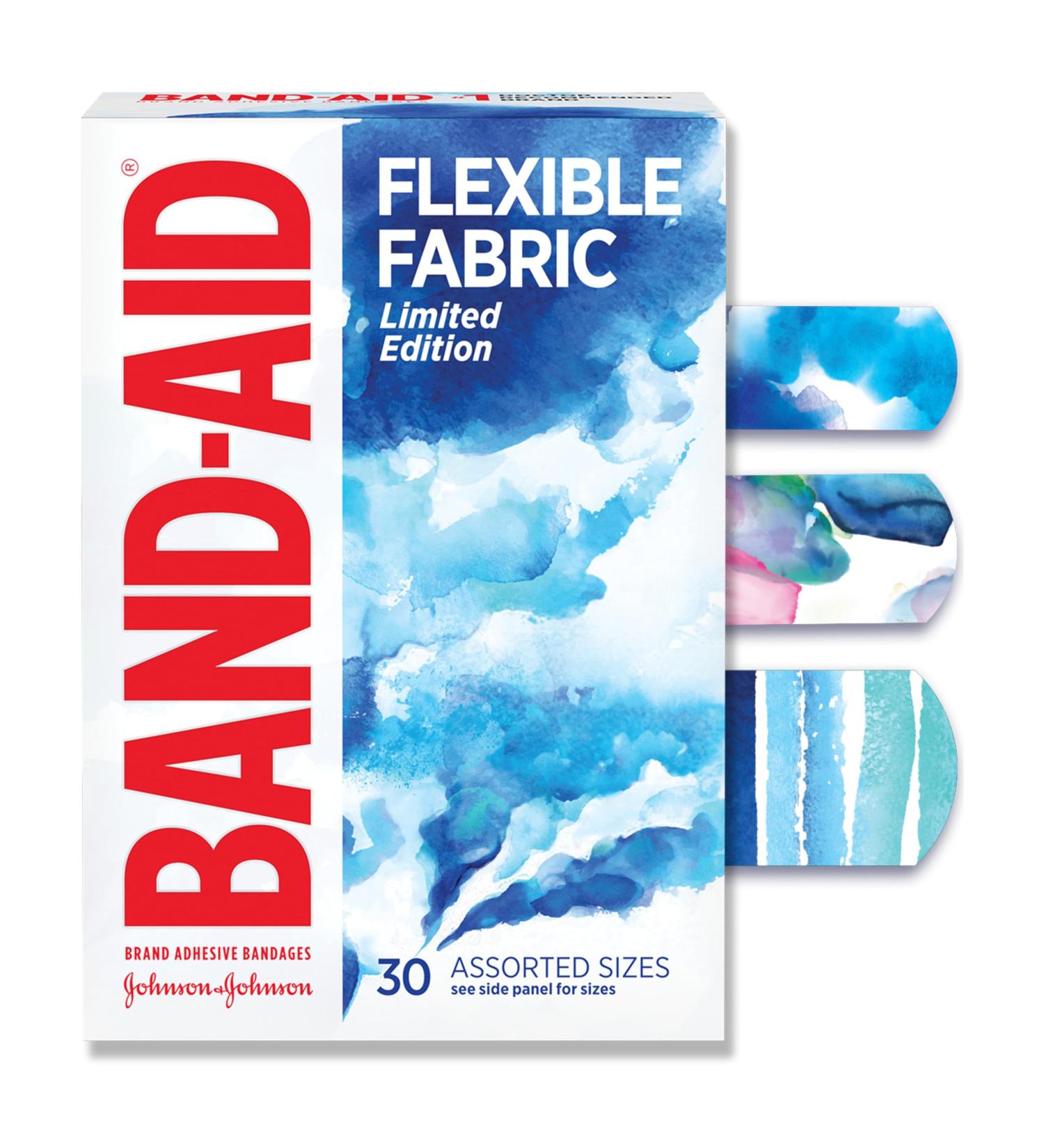 Buy Band-Aid Brand Flexible Fabric Bandages - Water Color Assorted 30 ct | International Shipping Available - Buy Online on GoSupps.com