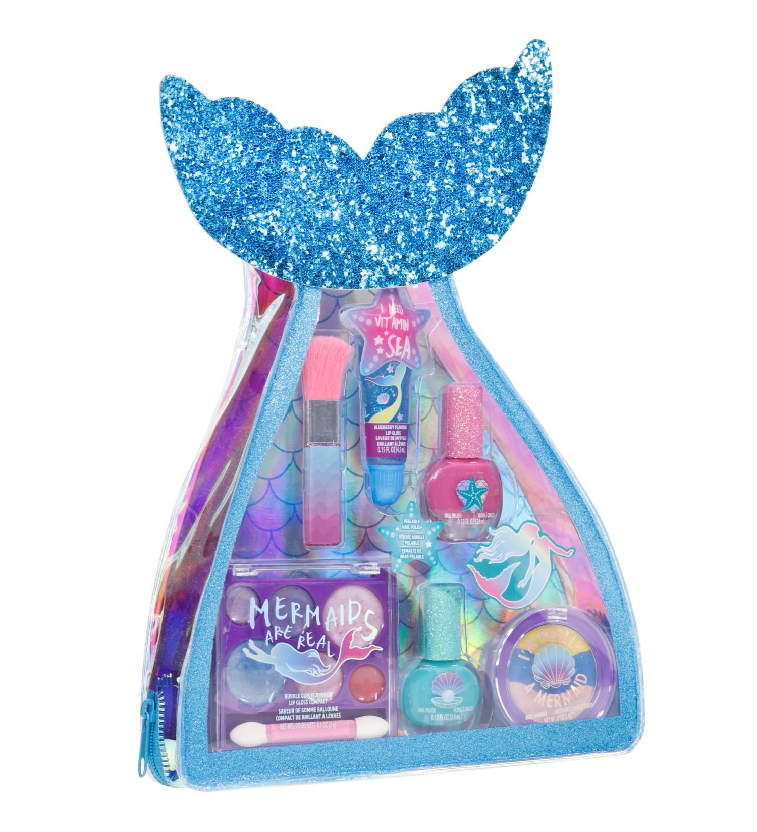 Townley Girl Mermaid Makeup Set for Kids | Makeup Kit Includes Lip Gloss Nail Polish a Mermaid Tail Bag & More | Birthday Gifts for Ages 3 & above - Buy Online on GoSupps.com