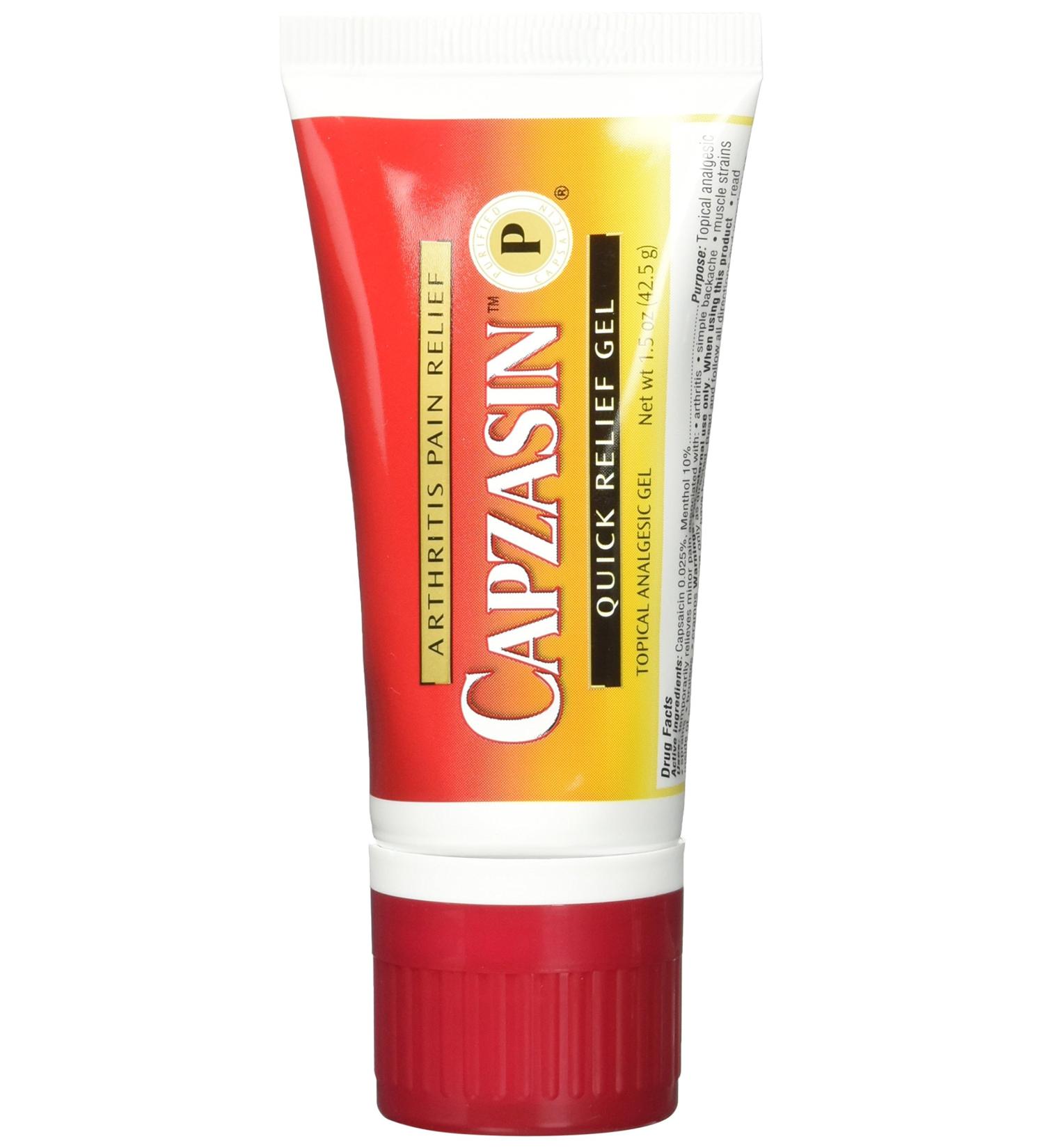 Capzasin Arthritis Pain Relief Gel with No Mess Sponge Applicator 1.5 oz - Buy Online on GoSupps.com
