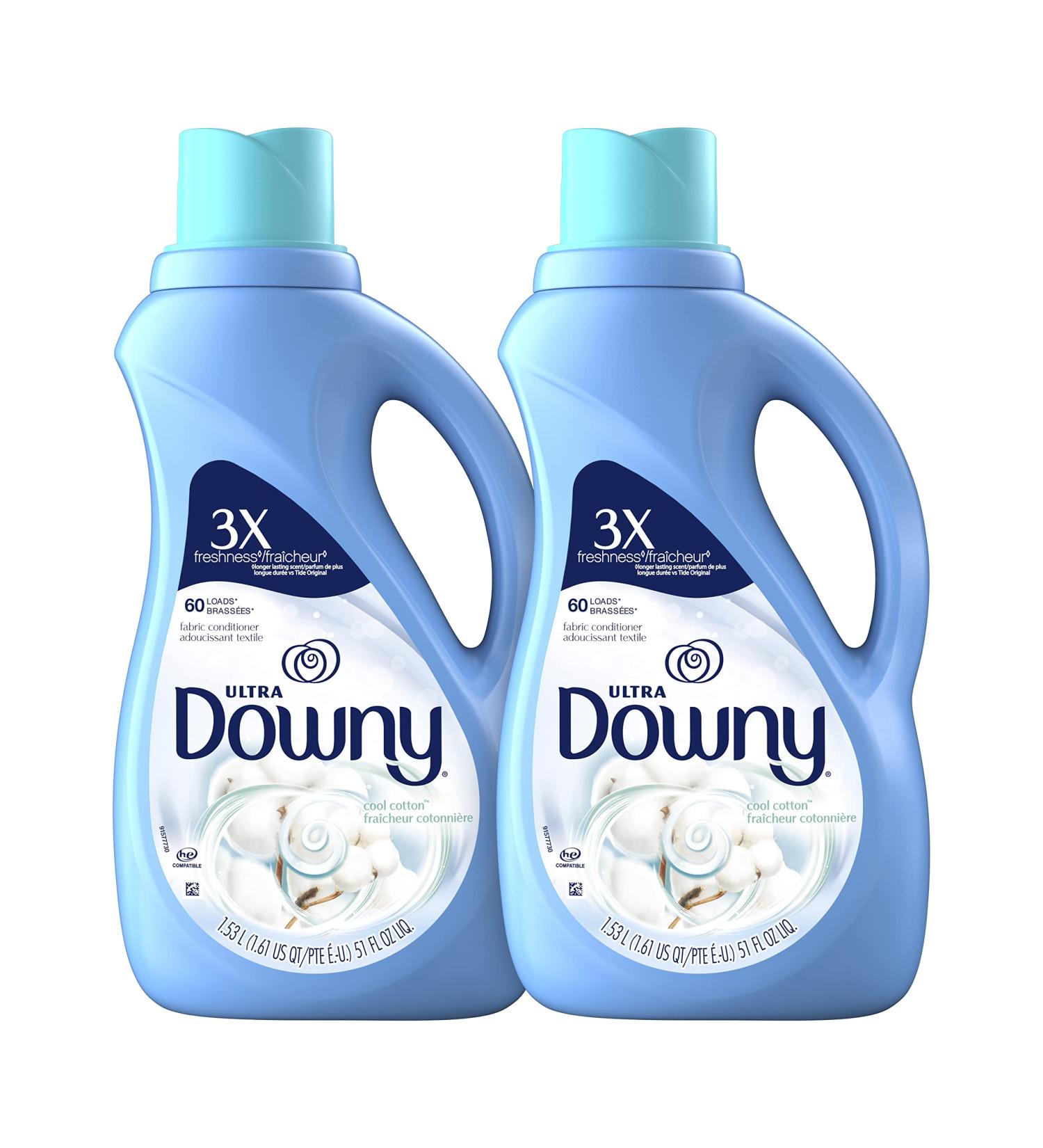 Downy Ultra Cool Cotton Scent Laundry Fabric Softener Liquid - 120 Loads (Pack of 2) - Buy Online on GoSupps.com