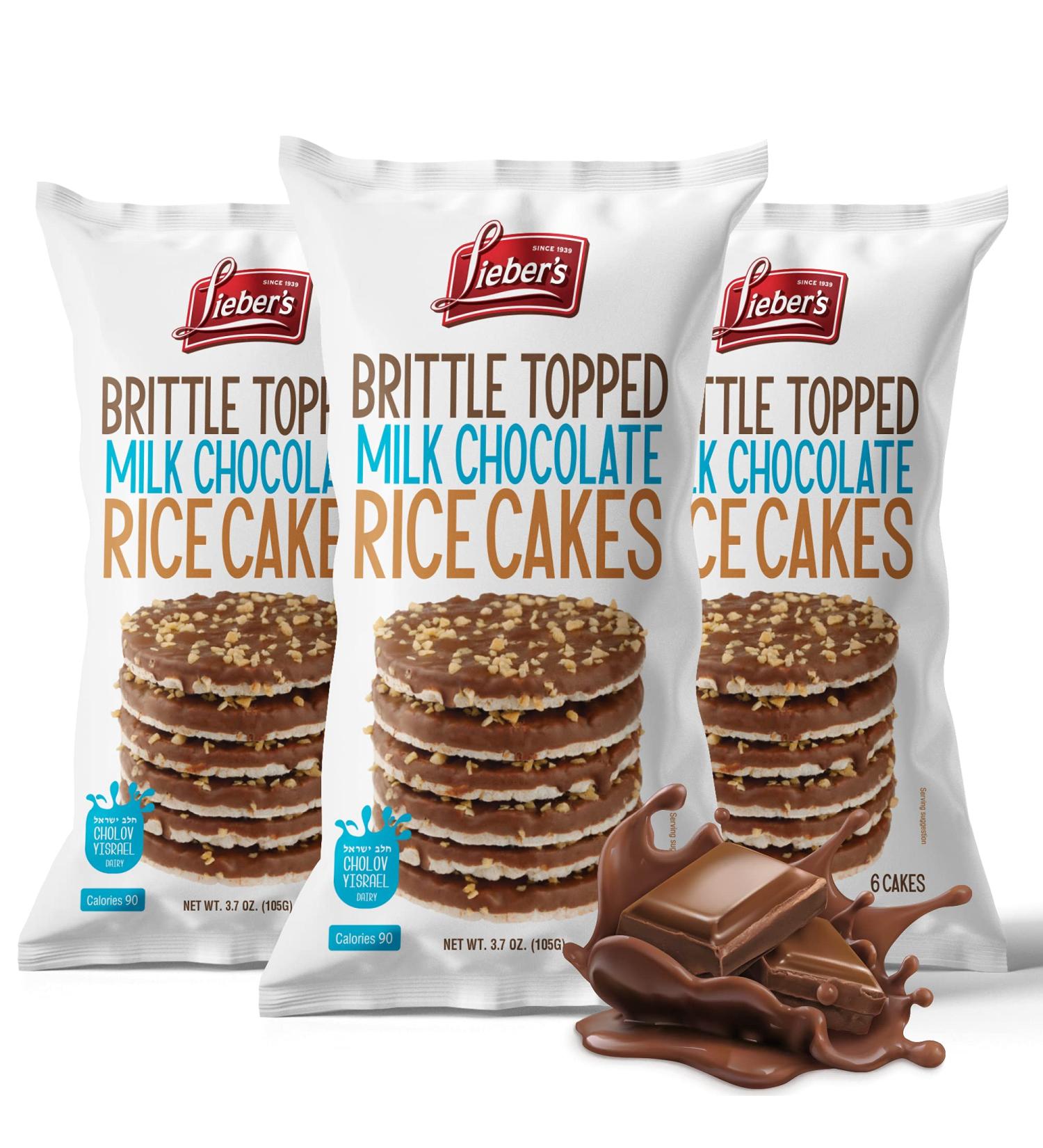 Liebers Thin Chocolate Rice Cakes | Kosher, Gluten-Free Snack | Dairy & Dairy-Free Options - Buy Online on GoSupps.com