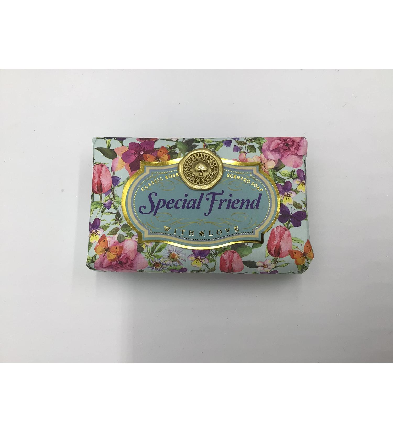 Special Friend - Gift Soap Bar For Her Birthday Rose Scent Mum Grandmother Cleanser Lather Present Girl