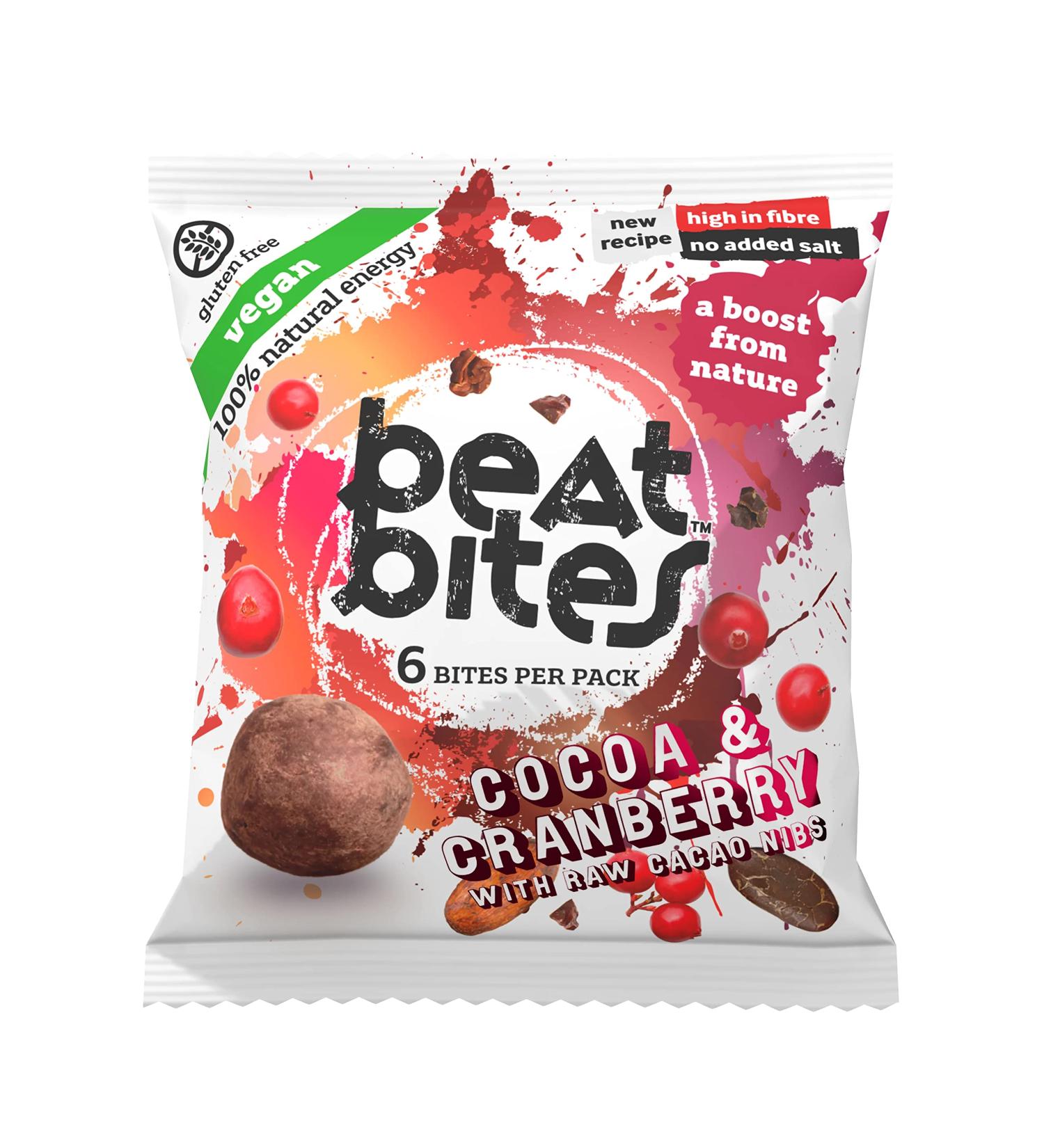 Beatbites | Cacoa & Cranberry Energy Bites| 45g
