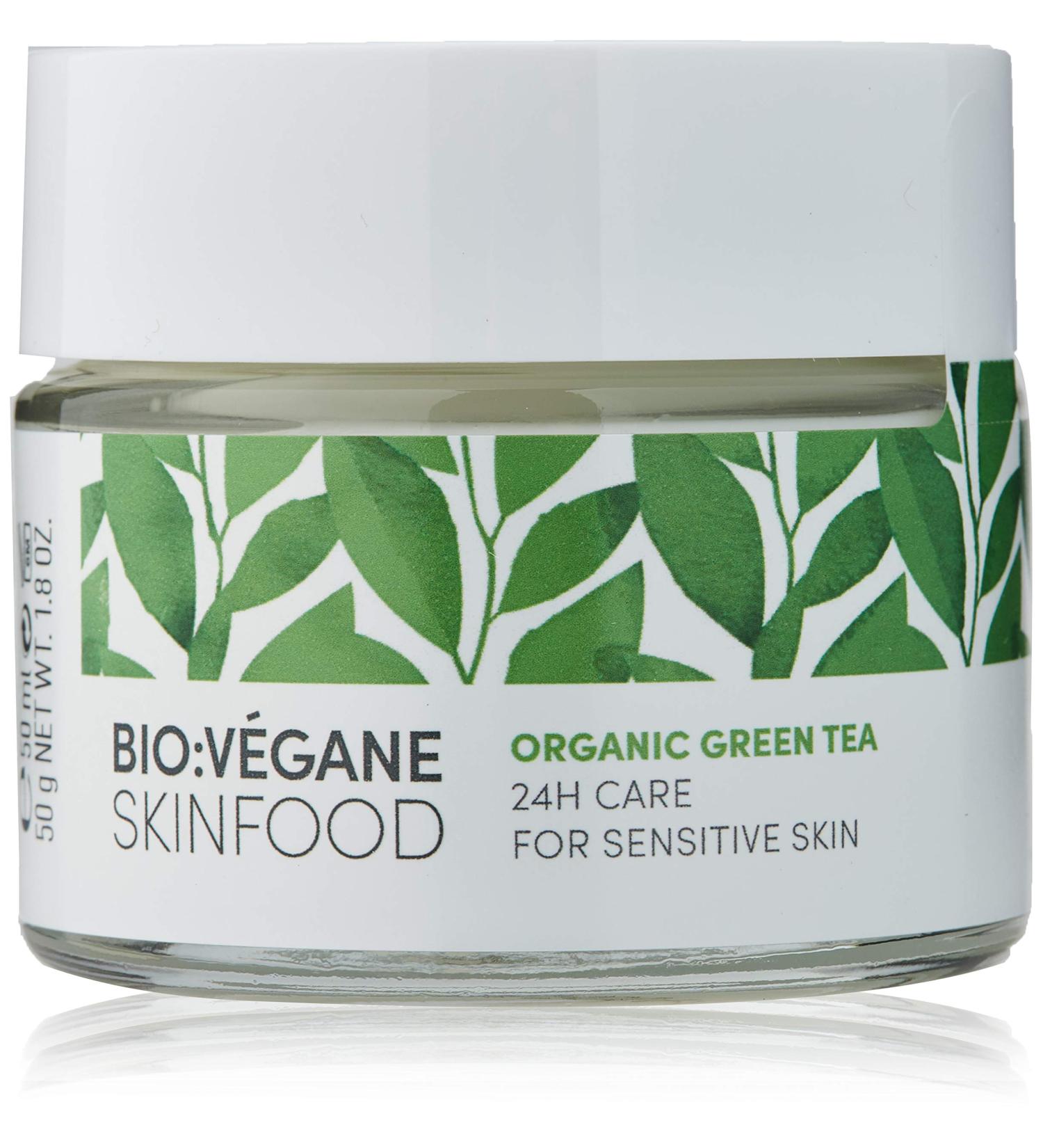 BIO:VEGANE SKINFOOD Organic Green Tea 24 Hour Care - Best Moisturizer for Sensitive Skin - 1.8 oz (50ml) - International Shipping Available - Buy Online on GoSupps.com
