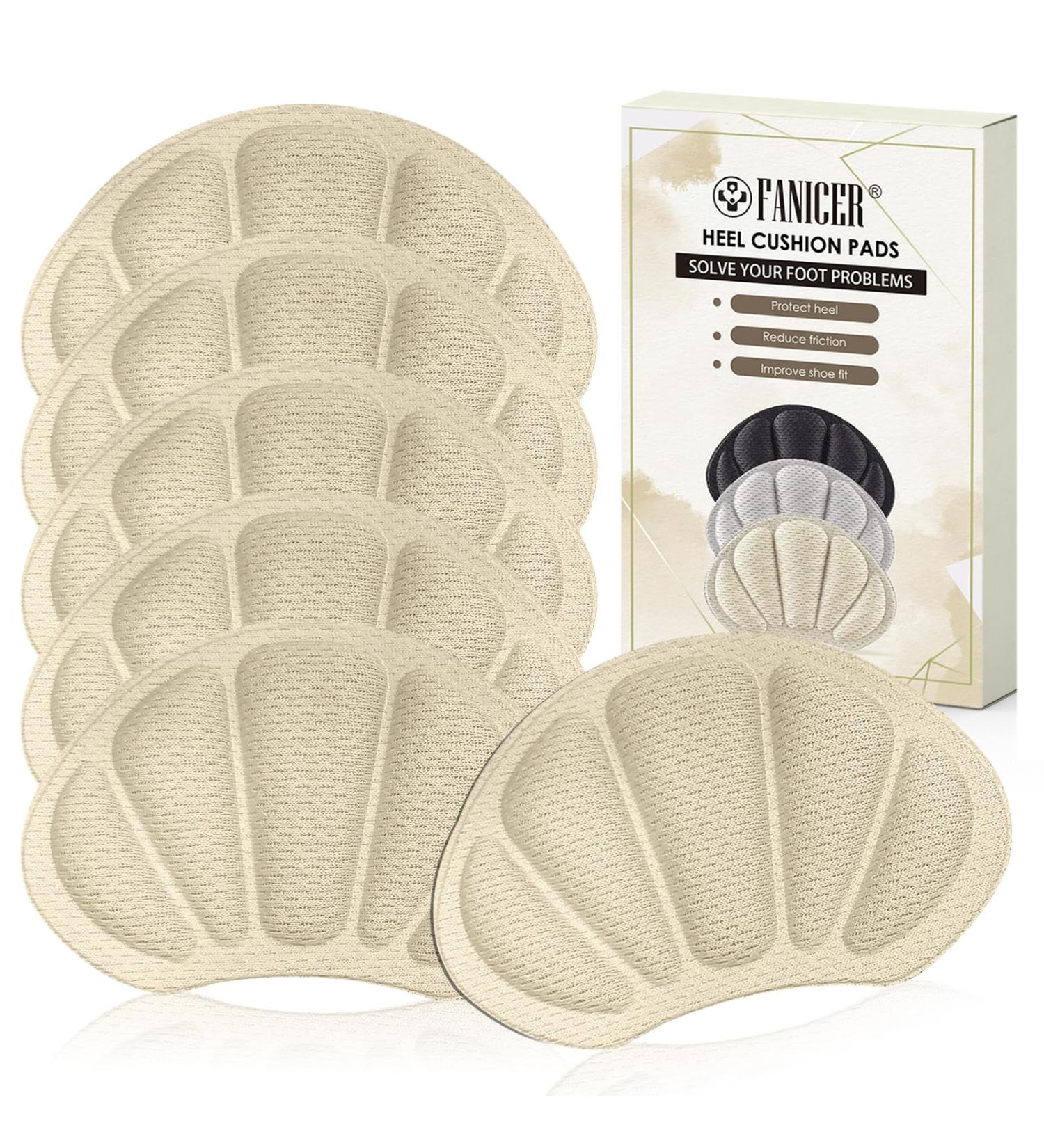 6 Premium Heel Cushions - Protective Shoe Inserts for Men & Women - Brown Heel Pillows & Boot Fillers - Buy Online on GoSupps.com