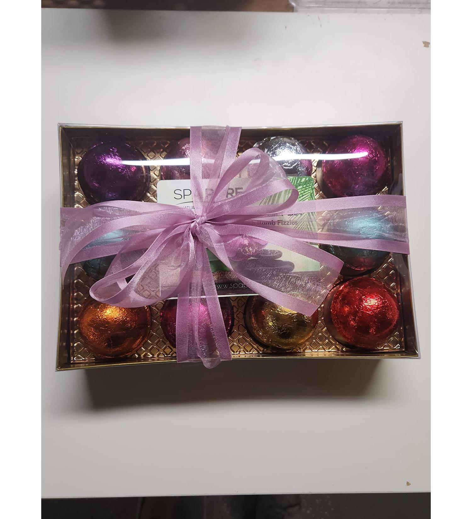 Bath Fizzie Gift Set for Women - 12 Foil Wrapped Bath Bombs for Dry Skin - Perfect Gift for Mom, Teacher, Friend (GiftHer) - Buy Online on GoSupps.com