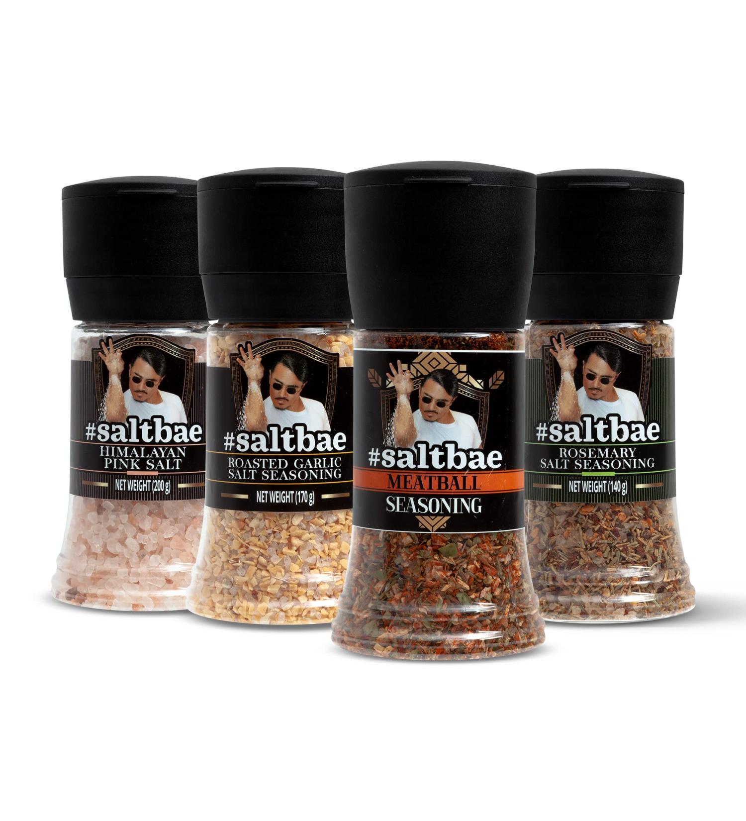 SaltBae Istanbul Salt & Seasonings Gourmet Set - 4 High Quality Seasonings for Any Cook or Grill Master - Ideal as a BBQ Party Gift Set - Buy Online on GoSupps.com