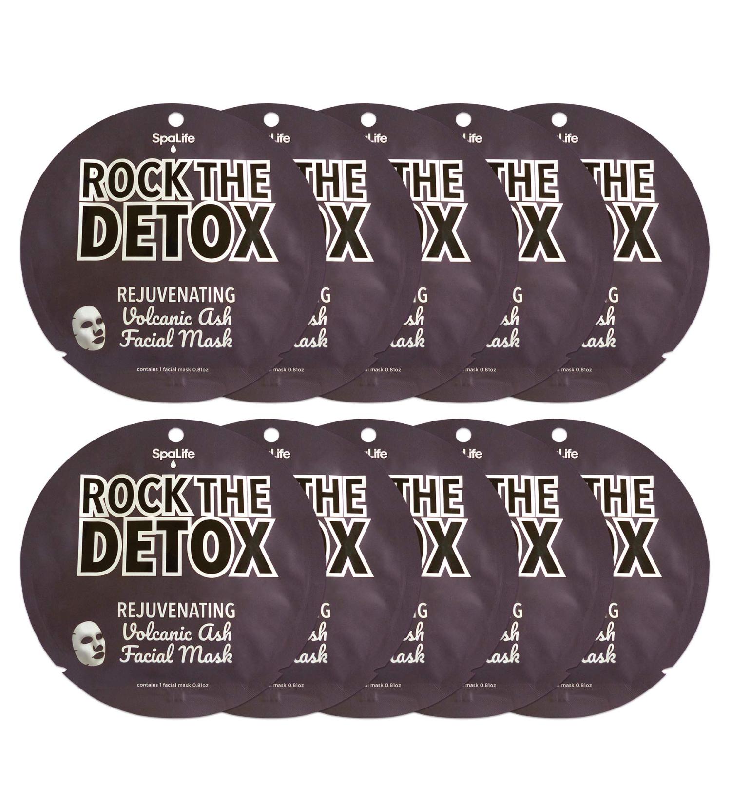 Shop SpaLife Rock the Detox Rejuvenating Volcanic Ash Facial Mask - 10 Count | International Shipping Available - Buy Online on GoSupps.com