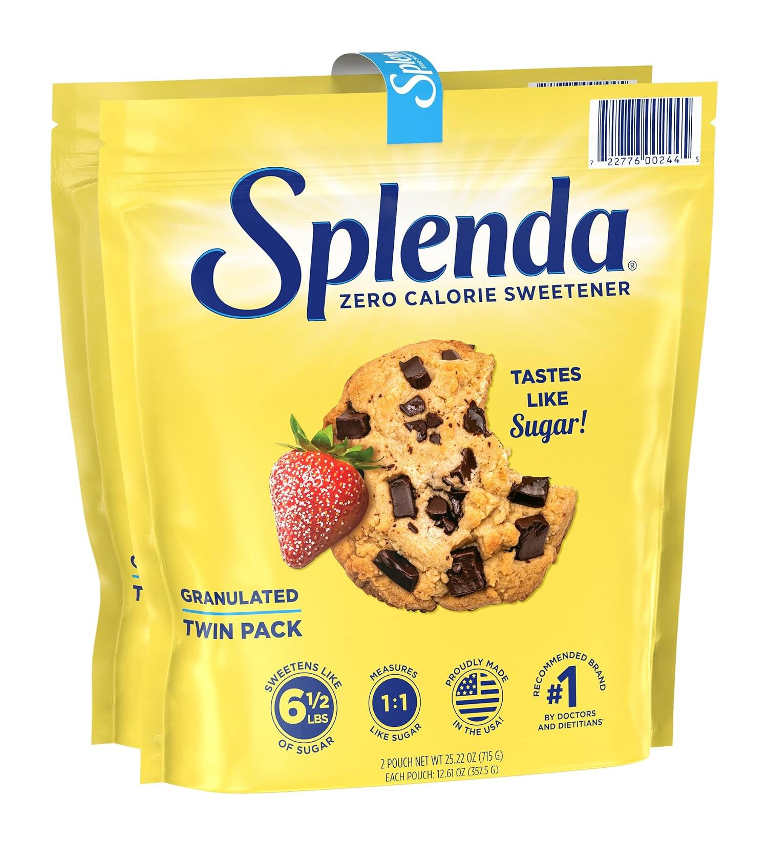 SPLENDA No Calorie Sweetener 25.22 oz Twin Pack - Granulated Sugar Substitute - Buy Online on GoSupps.com