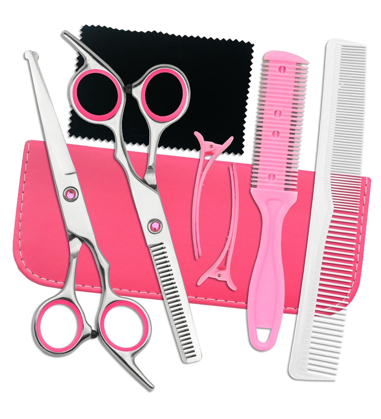 Buy Ligicky Baby Habhish Set - Professional Pony Hair Scissors & Shear Tool Set for Home & Salon Use - Perfect for Children - Pink - Buy Online on GoSupps.com
