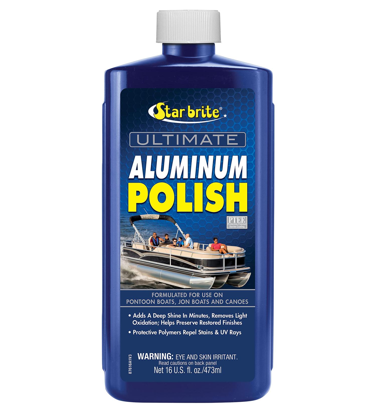 STAR BRITE Ultimate Aluminum Polish - Deep Shine & Protection for Marine Grade Pontoons, Jon Boats, and Canoes - 16 oz (087616) - Buy Online on GoSupps.com
