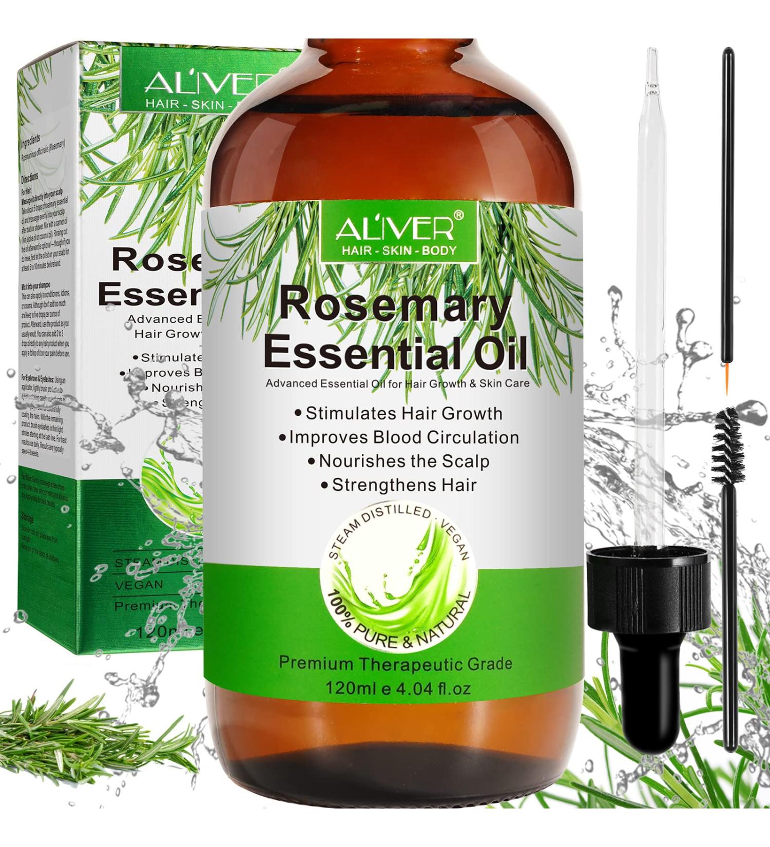Organic Rosemary Oil for Hair Growth & Scalp Health - 4.04 Fl Oz - Buy Online on GoSupps.com