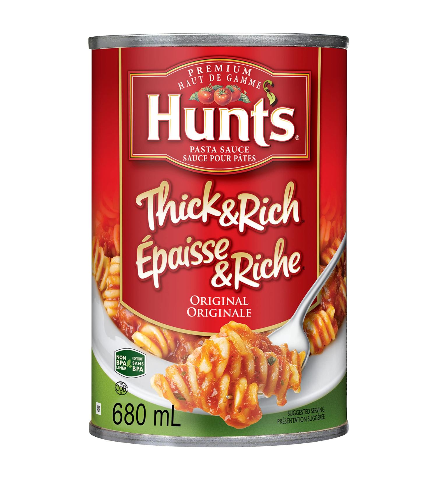 Hunt's Thick & Rich Original Pasta Sauce 680 ml Pack of 12 - Buy Online on GoSupps.com