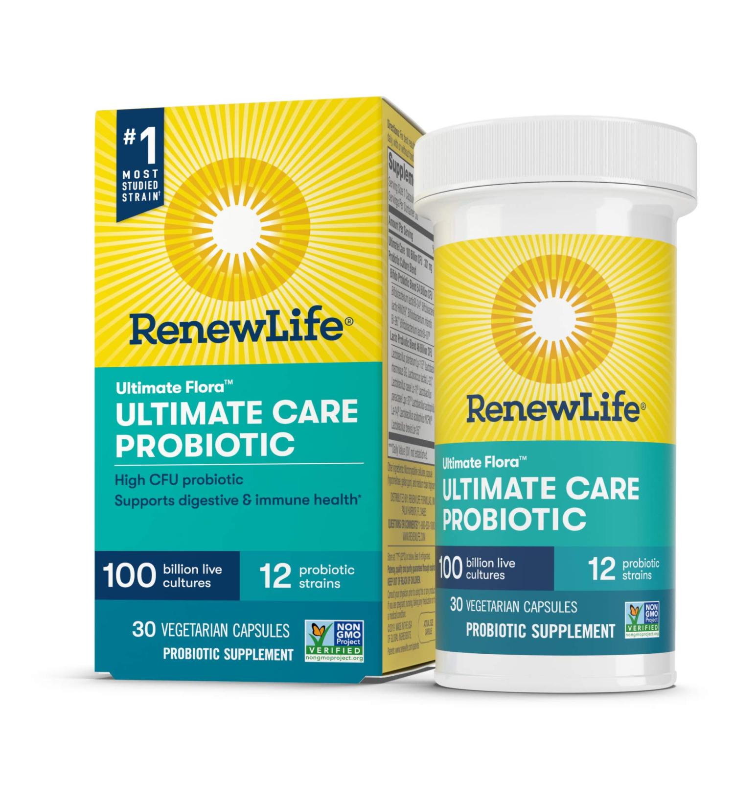 Renew Life Ultimate Flora Probiotic 100 Billion - 30 Vegetarian Capsules - Buy Online on GoSupps.com