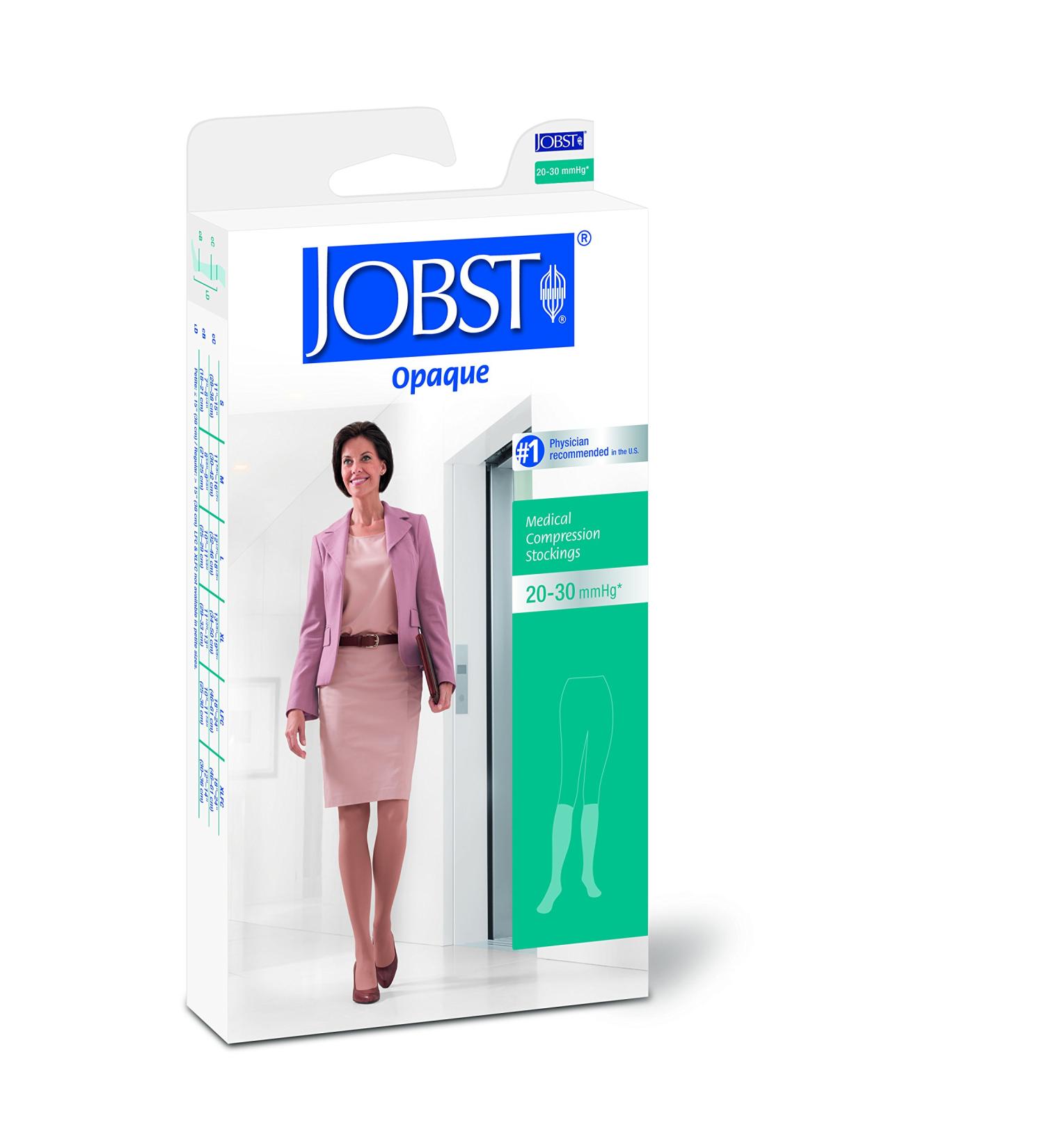 Jobst Opaque 15-20 Knee High Compression Stockings - Silky Beige Small - 115200115212