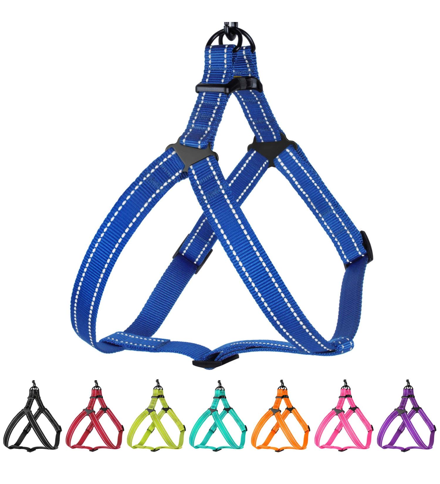 Collardirect Reflective Dog Harness - Adjustable Sizes S M L | Outdoor Walks for Dogs & Puppies | Available in Pink Black Red Purple Mint Green Orange Blue - Buy Online on GoSupps.com