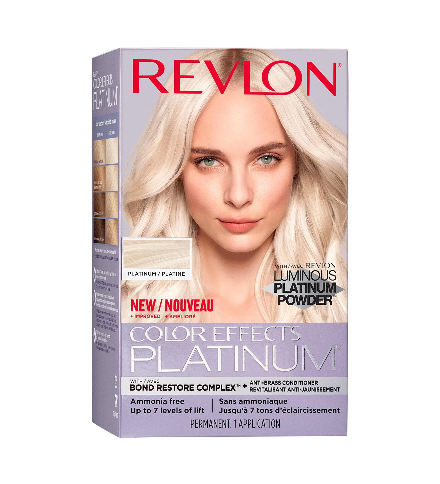 Revlon Permanent Hair Color Dye Kit - Ammonia Free & Paraben Free - 60 Platinum - 8 Oz - Buy Online on GoSupps.com