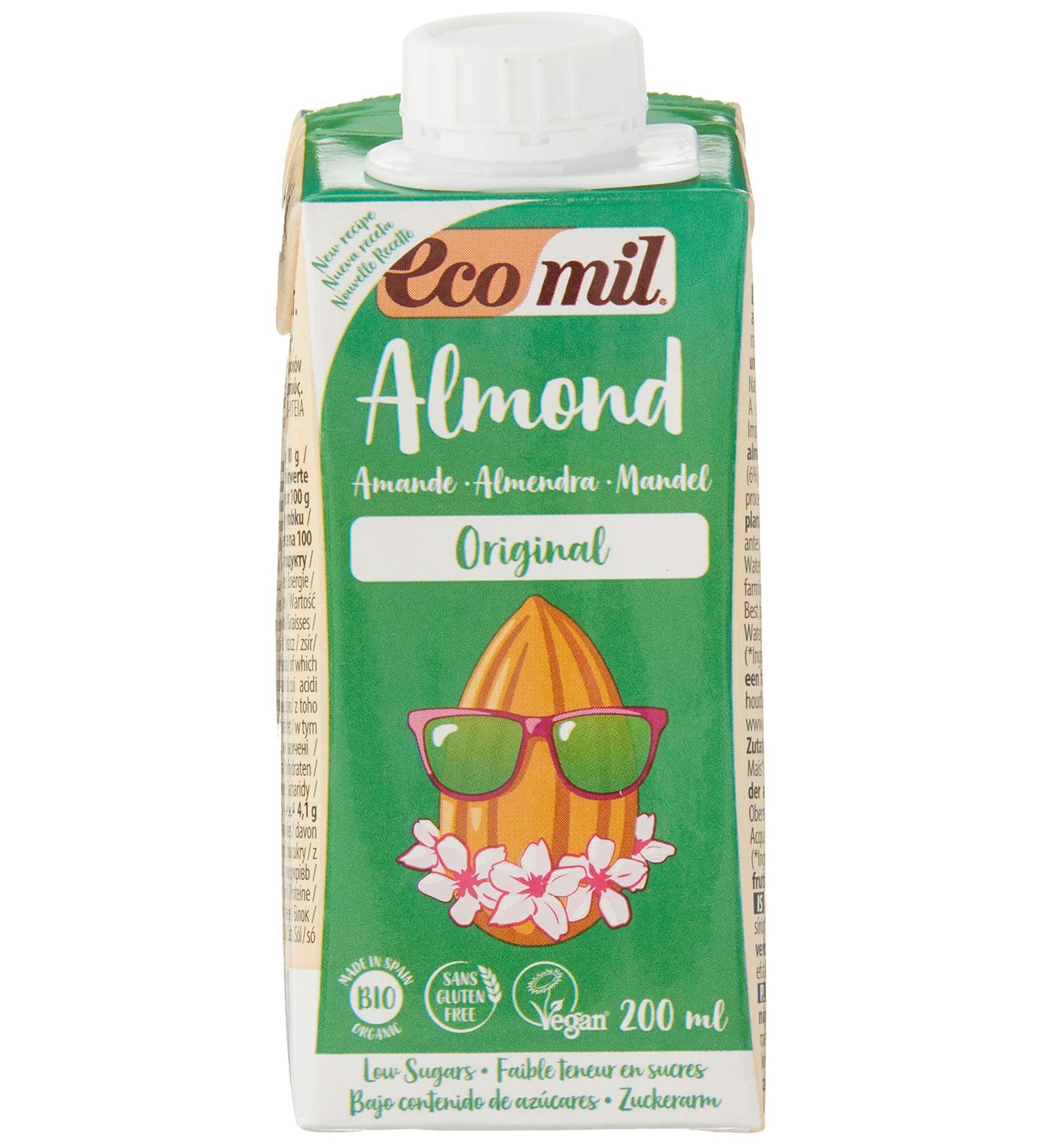 Ecomil Mandel Tetra 200ml - Vegan Almond Milk | Buy Online for International Shipping - Buy Online on GoSupps.com
