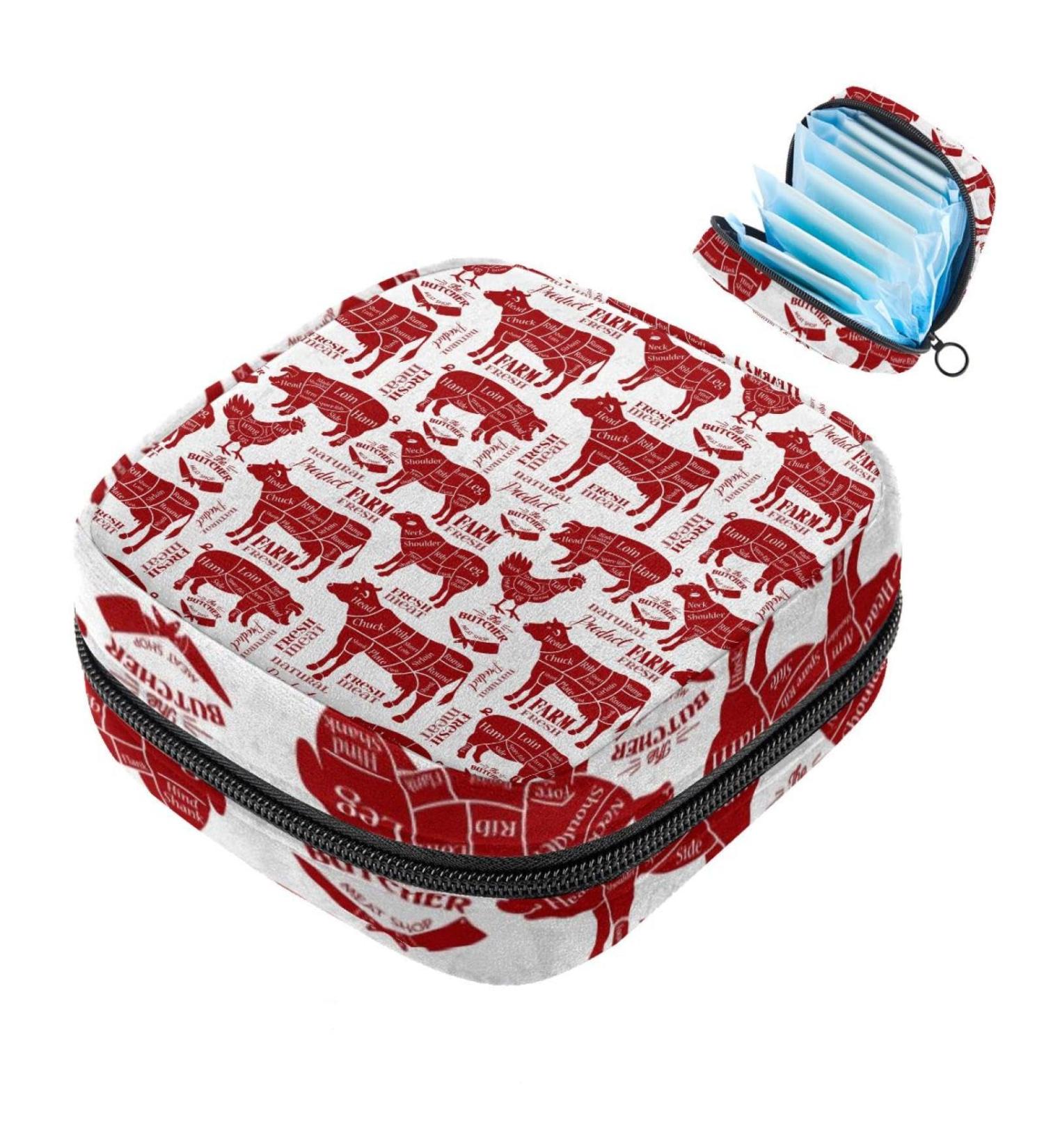 Shop Muooum Menstrual Artery Bag - Colorful Zipper Bond Bag for Tampons | Women & Girls | Watercolor Butterfly Roses | 4.7x6.6 in - Buy Online on GoSupps.com