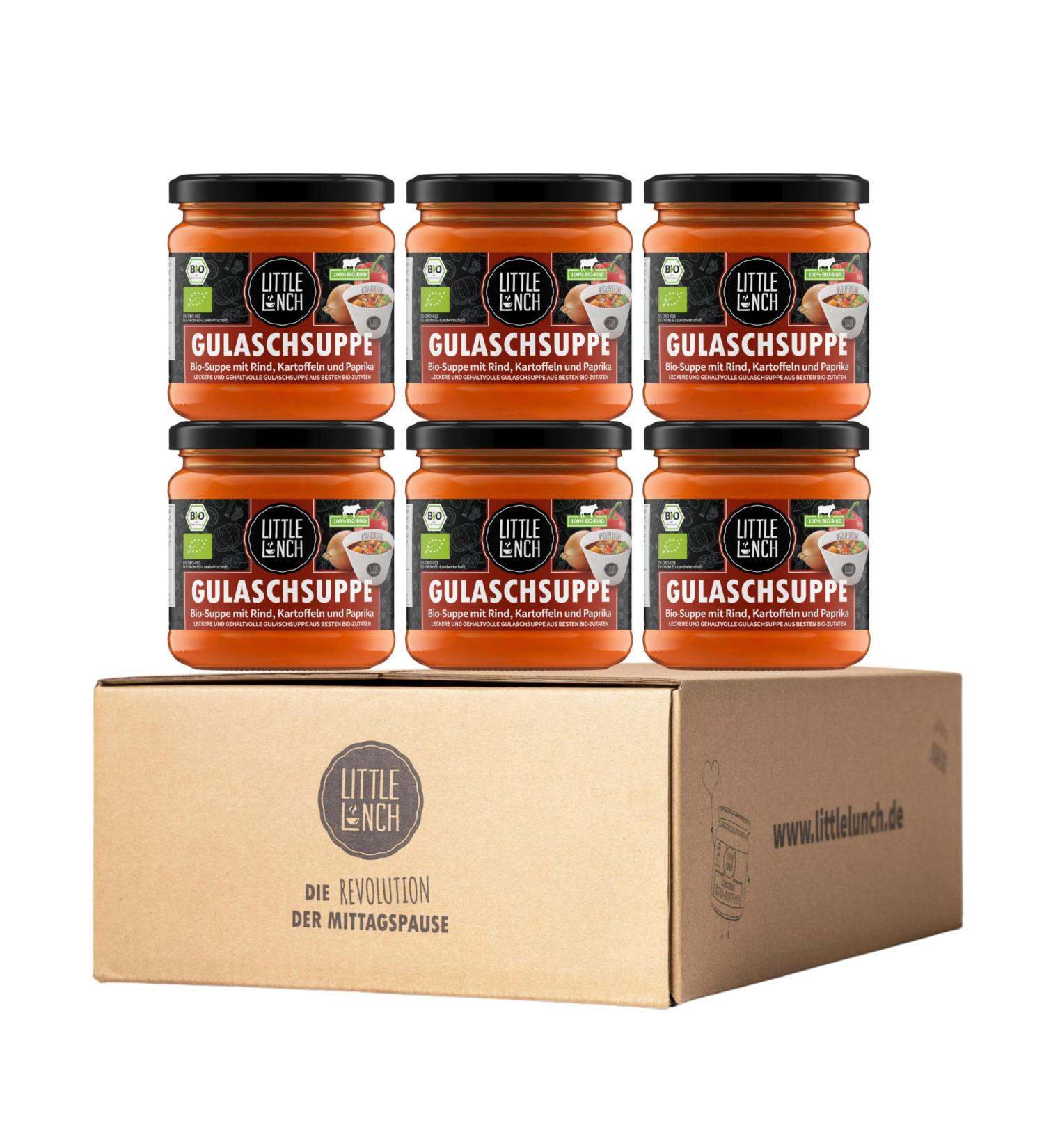 Organic Little Lunch Goulash Soup - 100% Beef Gluten-Free No Added Sugar Lactose-Free 6 x 350g - Buy Online on GoSupps.com