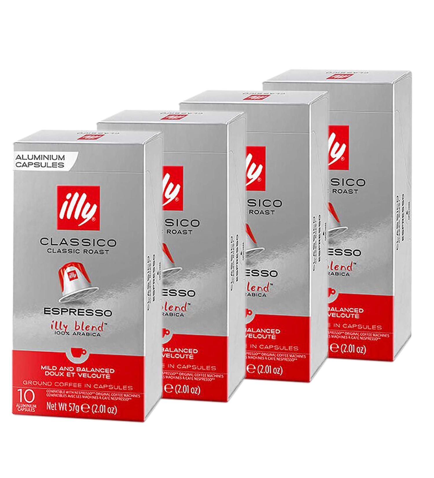 Illy Classico Espresso Nespresso Compatible 10 Capsules - 4 Units - Buy Online on GoSupps.com
