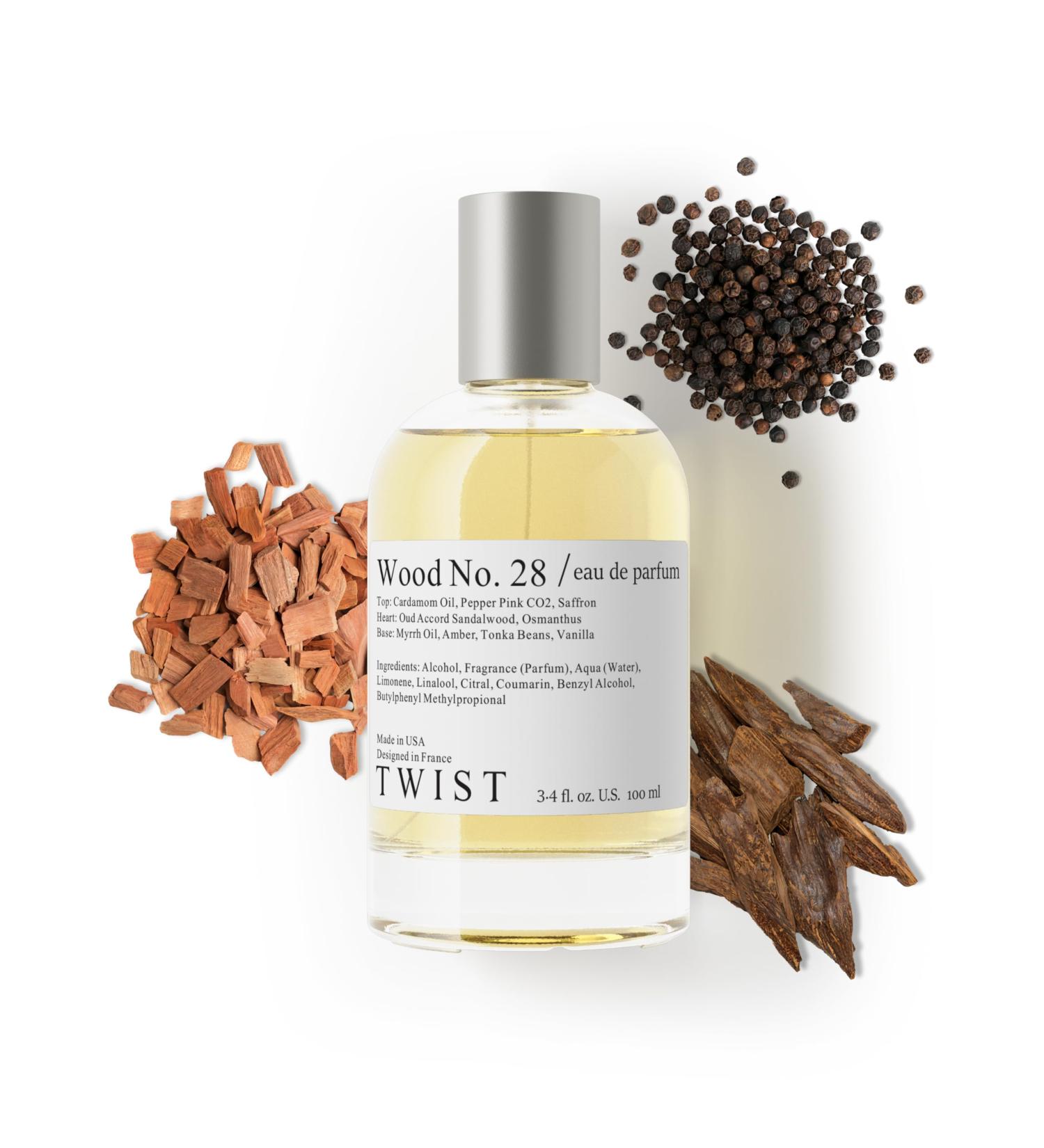 Twist Wood No. 28 - Eau De Parfum Inspired by Tom Ford's Oud Wood Long-Lasting Perfume for Women & Men Paraben Free Vegan Clean Ingredients Unisex Fragrance - Spray 100 ml | 3.4 fl. oz. Wood No. 28 - Inspired T. Ford by Oud Wood 3.4 Fl Oz (Pack of 1) - Buy Online on GoSupps.com