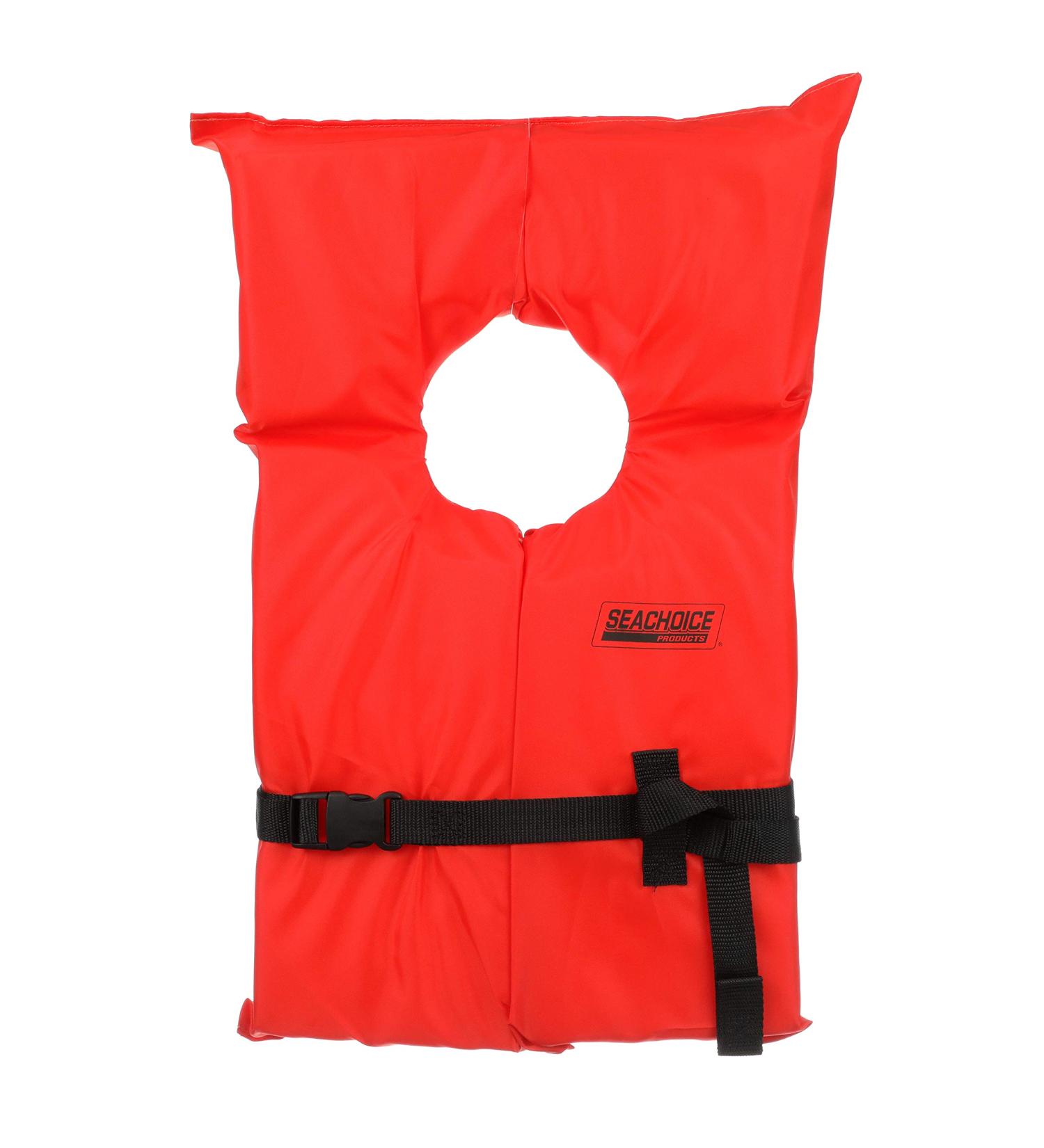 Seachoice Type II USCG Approved Adult Life Vest - Multiple Sizes & Colors - Orange - Buy Online on GoSupps.com