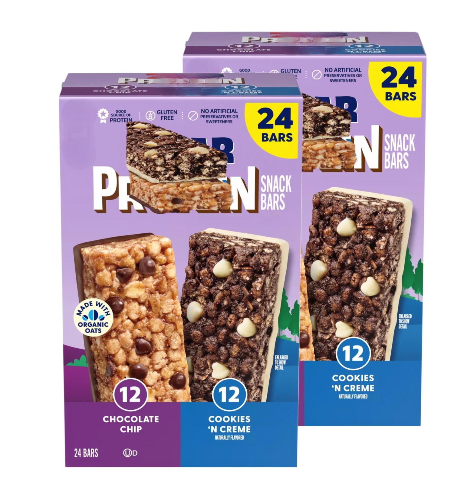 Protein Snack Bars Gluten Free Variety Pack 24 Count (24 Count (2 Pack) Variety Pack) Variety Pack 24 Count (2 Pack)