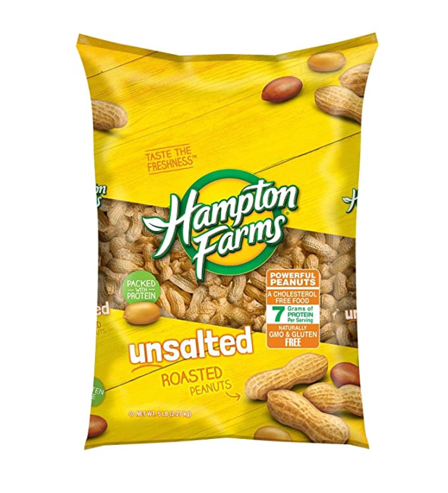 An Item of Hampton Farms Unsalted In-Shell Peanuts (5 lbs.) - Pack of 1 - Bulk Disc