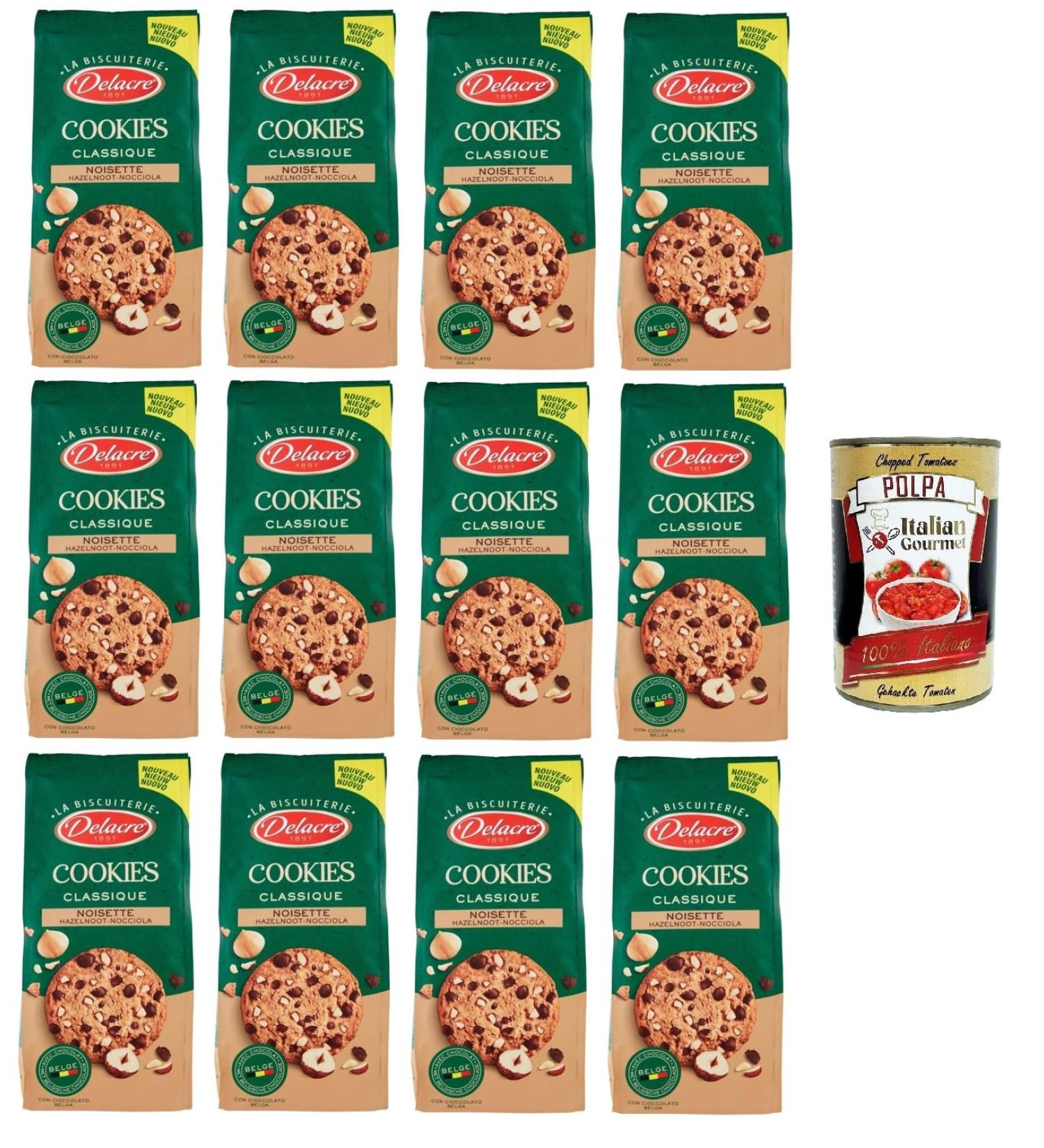  Italian Gourmet E.R. Delacre Cookies Classic Hazelnut Hazelnut 12 x 136g + Italian Gourmet Polpa 400g - Buy Online on GoSupps.com