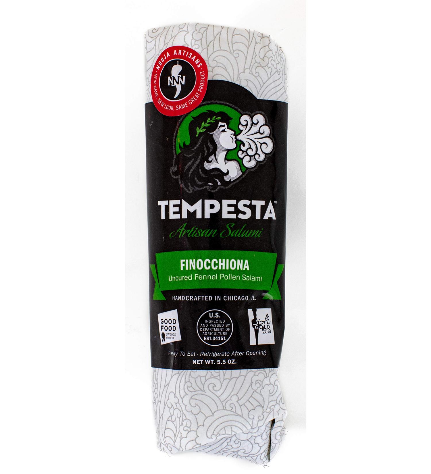 Tempesta Finocchiona Salami - Fennel Pollen Infused 5.5 OZ Pack - Buy Online on GoSupps.com