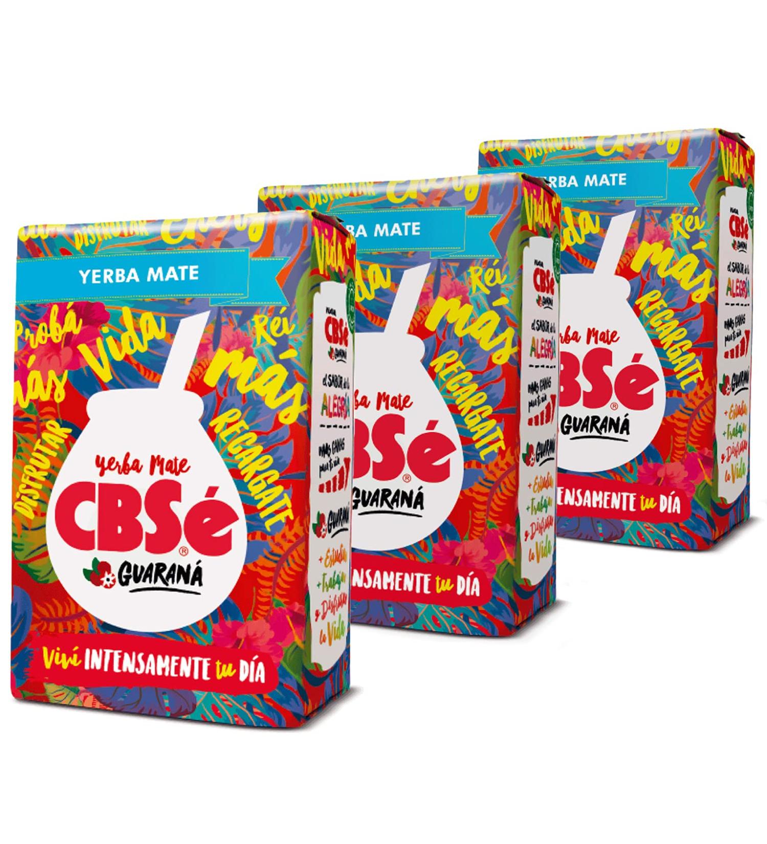  Yerbee CBS Yerba Mat Tea with Guarana 1.5 kg (0.5 kg x 3) | Argentine Mat Tea | Invigorating and Energizing Drink - Buy Online on GoSupps.com