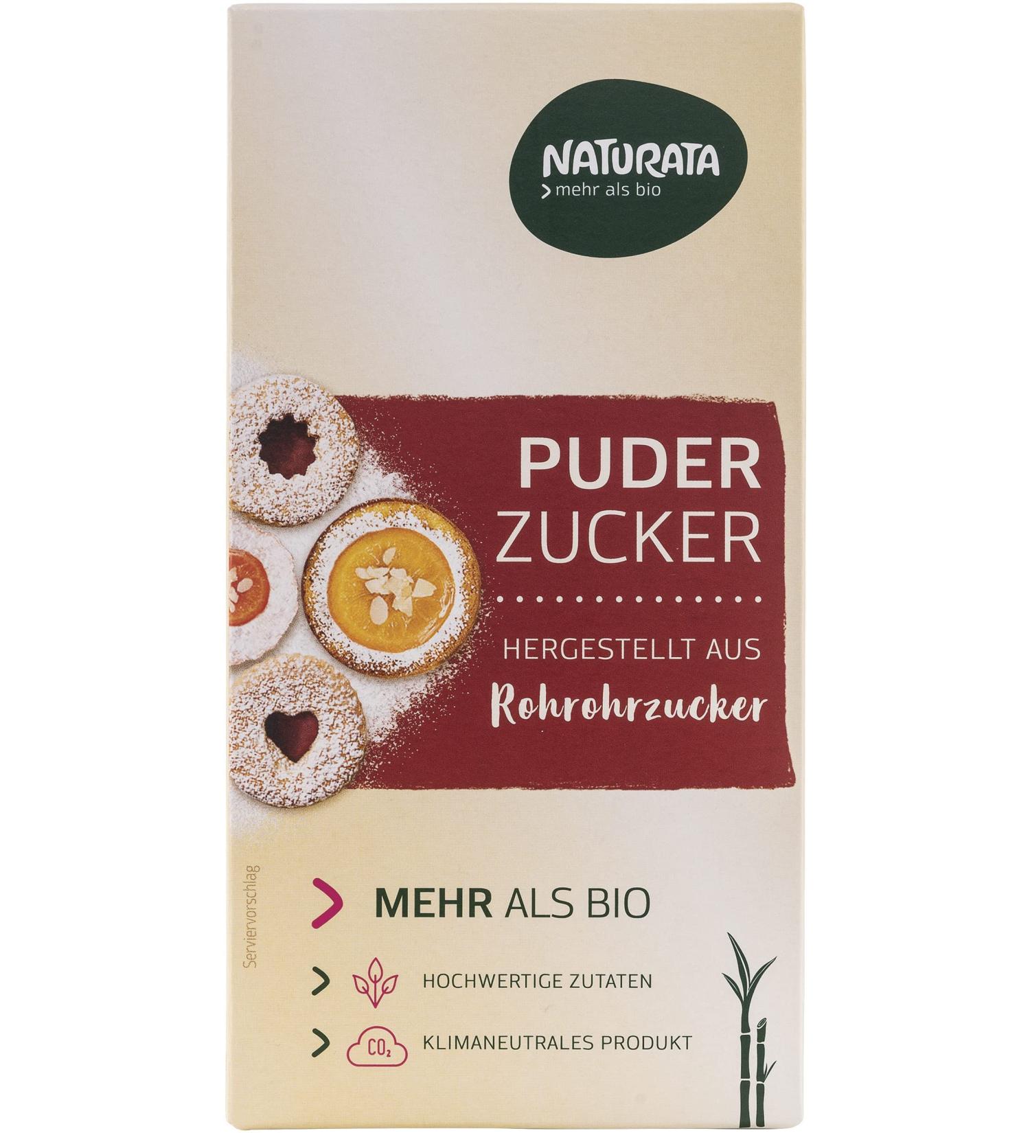 Naturata organic powdered sugar made from raw cane sugar (6 x 200 gr)